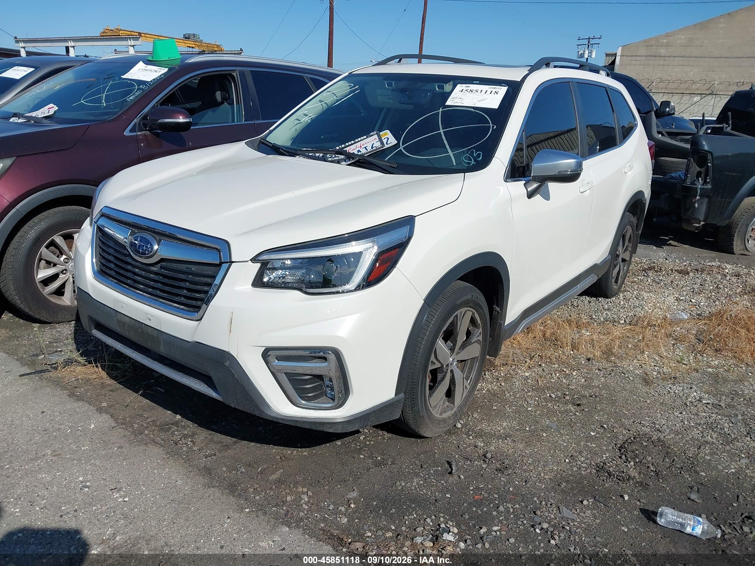 2021 Subaru Forester VIN JF2SKAXC2MH590249 IAAI salvage auction — Rear End, Salvage Certificate (California), sold $7,700 on 2026-09-12 (photo 2)