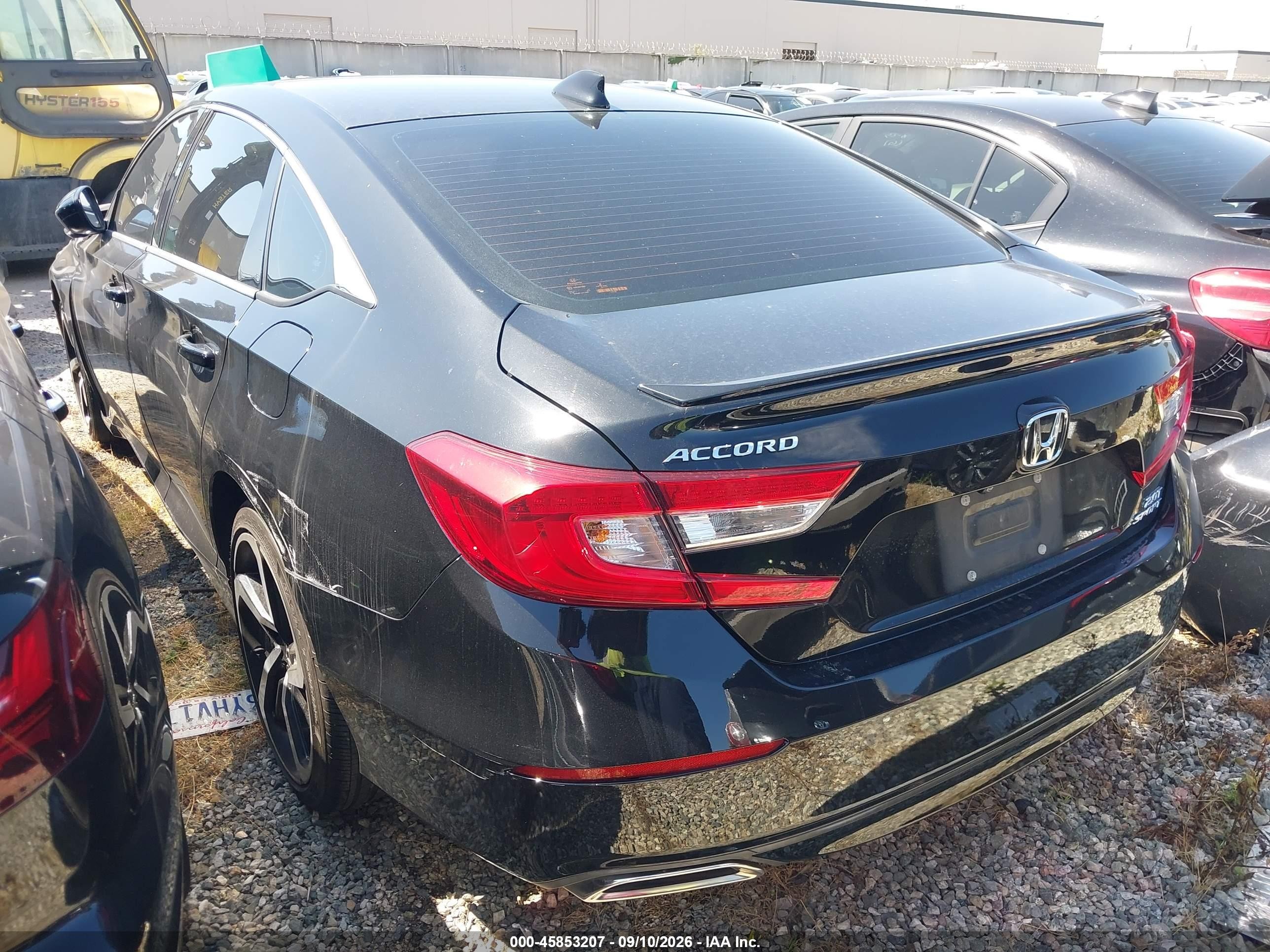 2019 Honda Accord VIN 1HGCV2F36KA016830 IAAI salvage auction — Front End, Salvage Certificate (California), sold $3,000 on 2026-09-12 (photo 3)