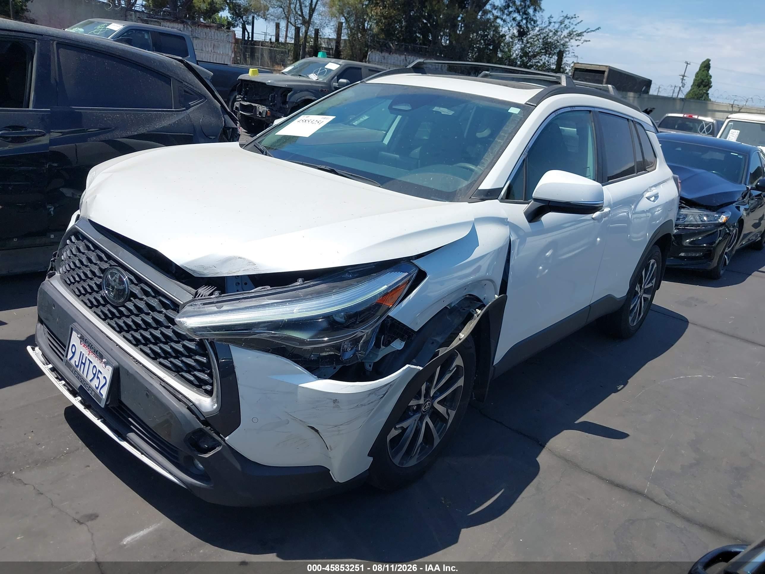 2023 Toyota Corolla cross VIN 7MUDAAAG1PV064576 IAAI salvage auction — Front End, Salvage Certificate (California), sold $8,400 on 2026-09-12 (photo 2)