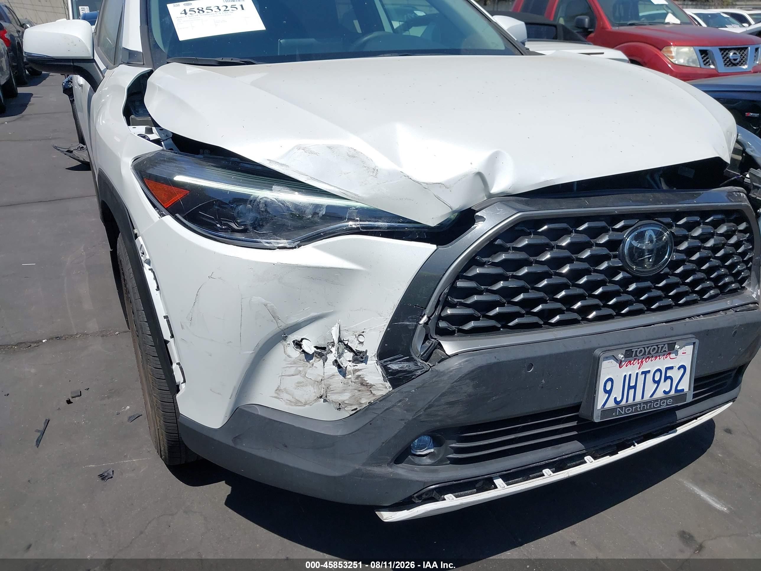 2023 Toyota Corolla cross VIN 7MUDAAAG1PV064576 IAAI salvage auction — Front End, Salvage Certificate (California), sold $8,400 on 2026-09-12 (photo 6)