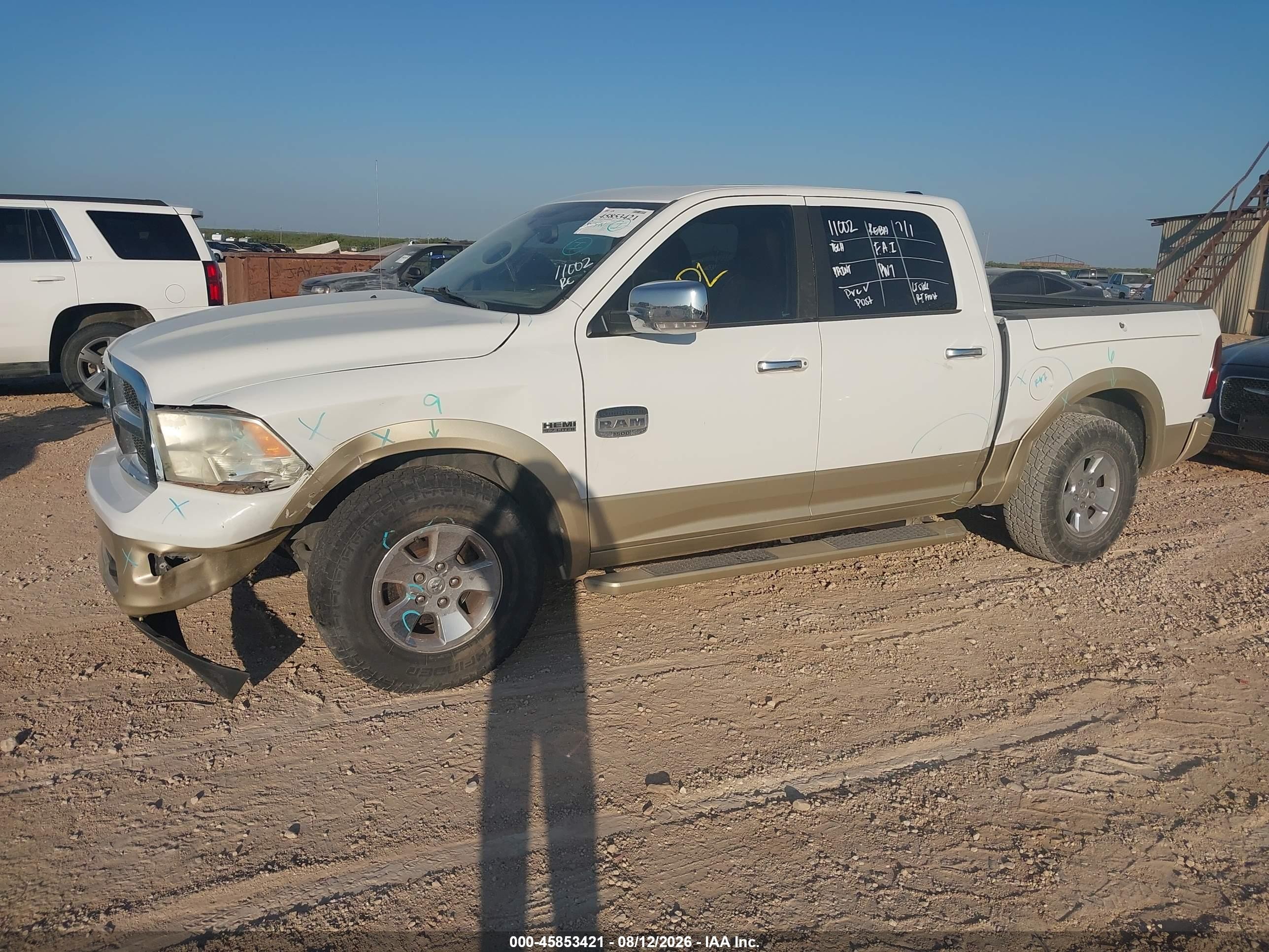 2011 Ram Ram 1500 VIN 1D7RB1CT8BS689473 IAAI salvage auction — Side, Original (Texas), sold $4,250 on 2026-09-11 (photo 2)