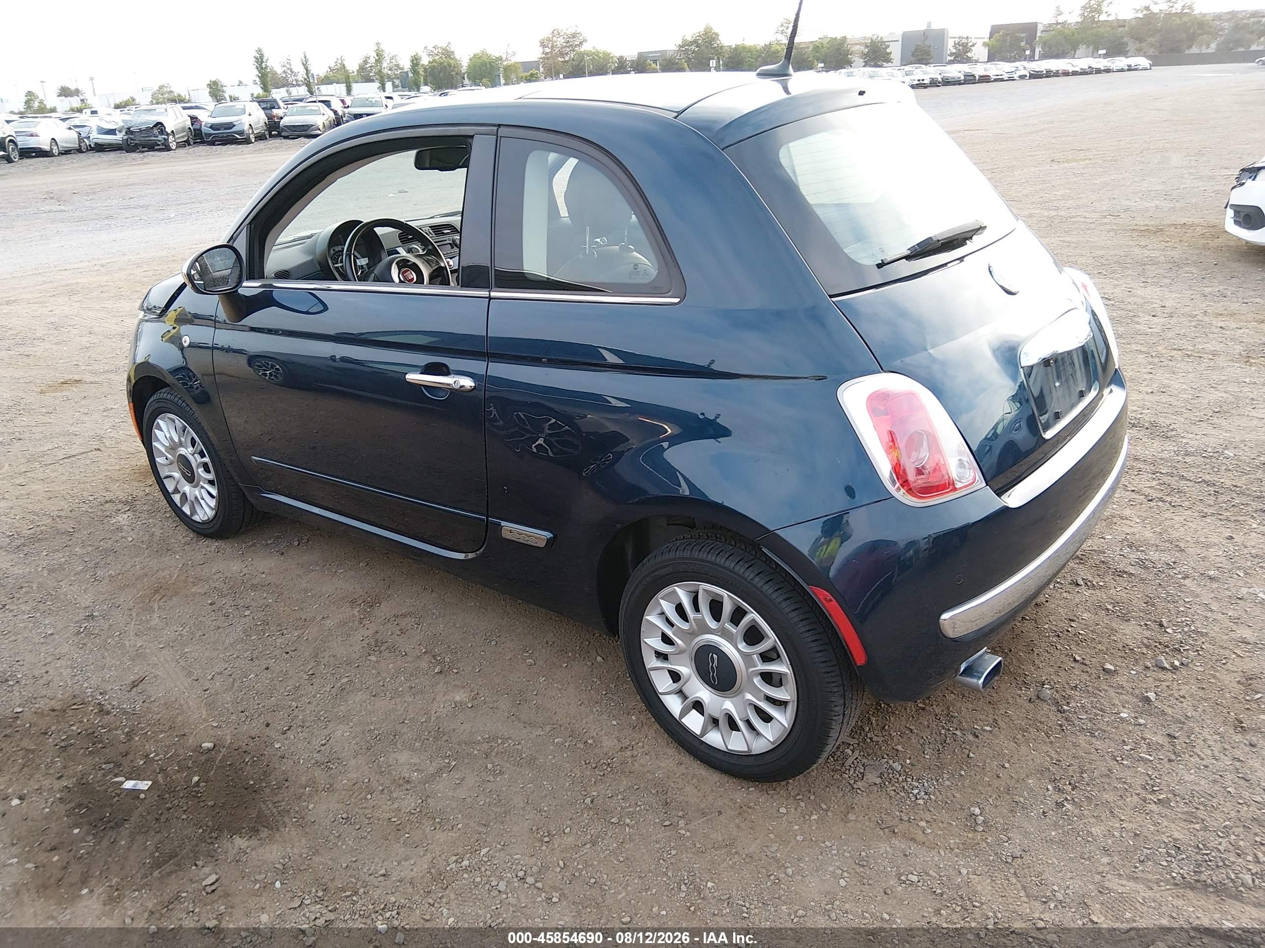 2013 Fiat 500 VIN 3C3CFFCR5DT514769 IAAI salvage auction — Front End, Salvage (California), sold $700 on 2026-10-12 (photo 3)