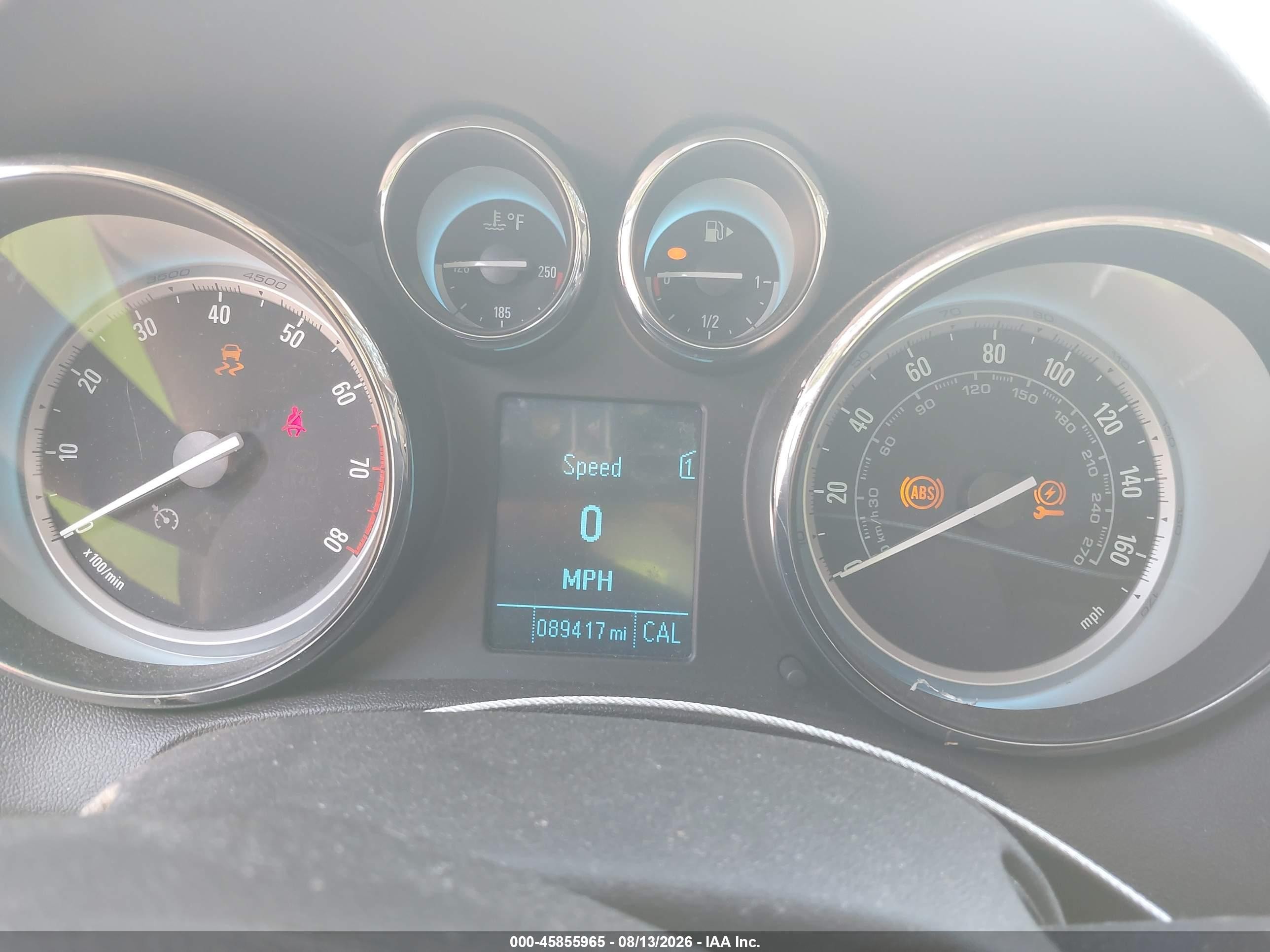 2013 Buick Verano VIN 1G4PR5SK9D4118591 IAAI salvage auction — Front End, Salvage (Texas), sold $775 on 2026-09-03 (photo 7)