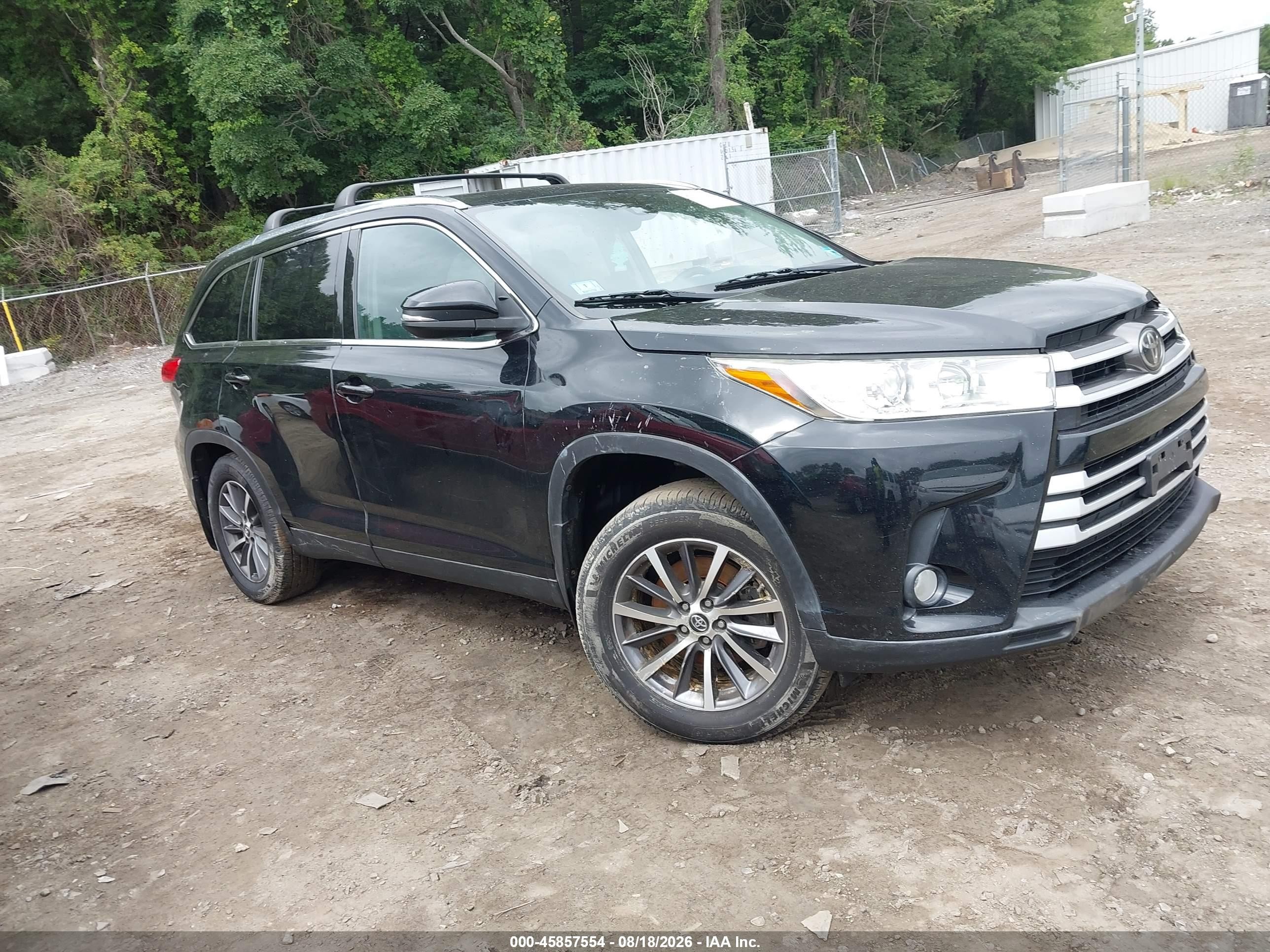 2019 Toyota Highlander VIN 5TDJZRFHXKS985337 — IAAI salvage auction photo