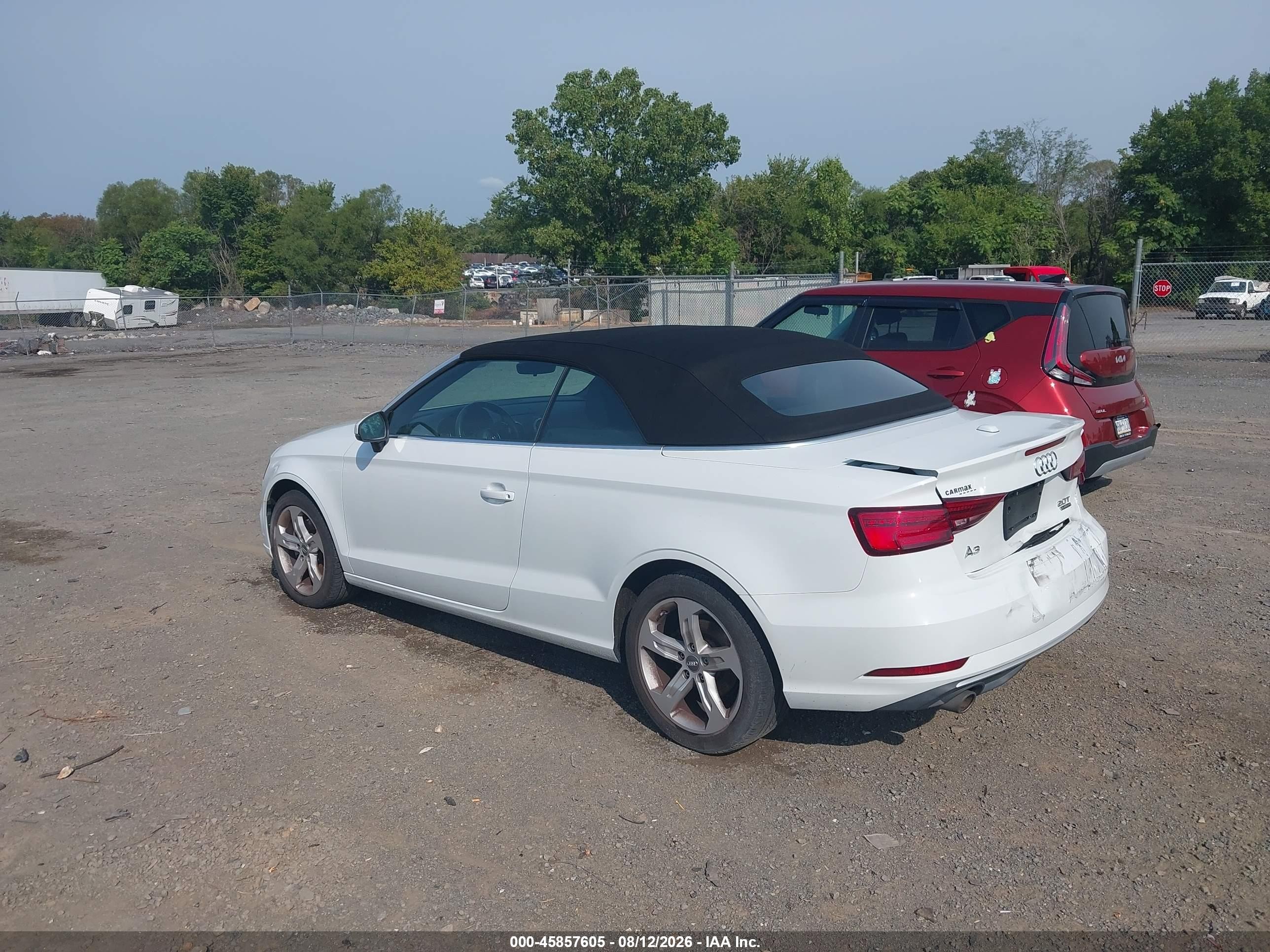 2018 Audi A3 VIN WAU78LFF3J1031384 IAAI salvage auction — Rear End, Salvage (Virginia), sold $4,200 on 2026-09-08 (photo 3)
