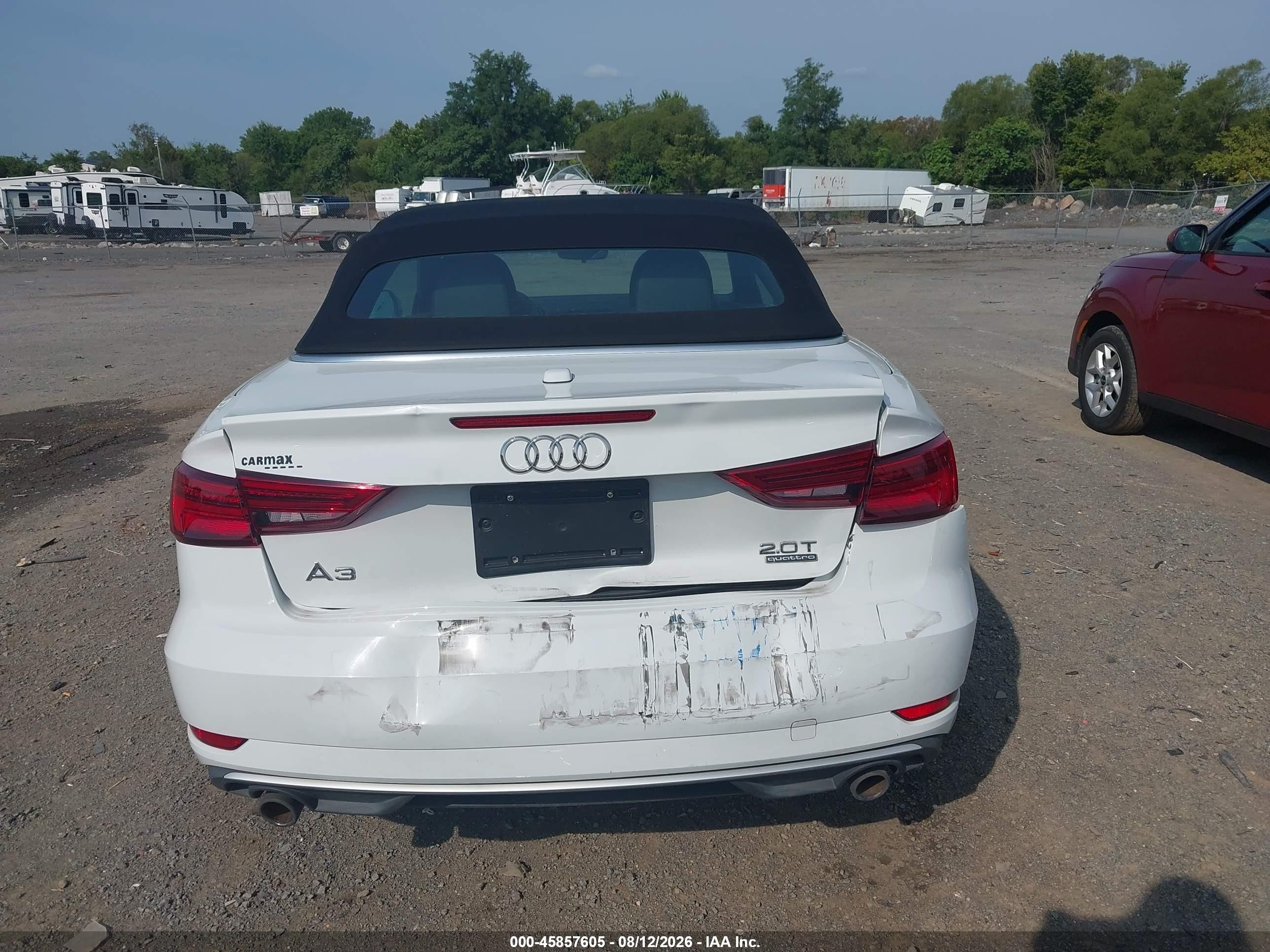 2018 Audi A3 VIN WAU78LFF3J1031384 IAAI salvage auction — Rear End, Salvage (Virginia), sold $4,200 on 2026-09-08 (photo 6)