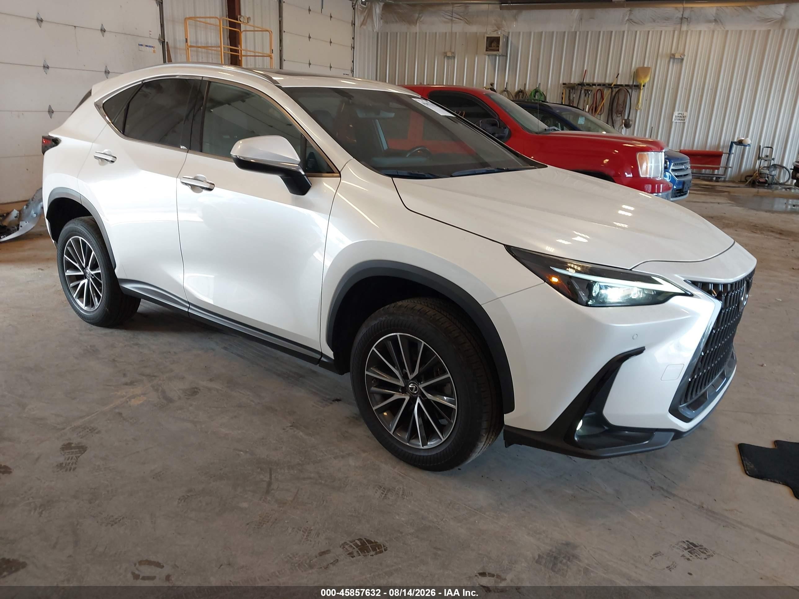 2022 Lexus NX 250 VIN JTJGDCEZ5N2000774 IAAI salvage auction — Unknown, Clear (Michigan), sold $17,300 on 2026-09-10 (photo 1)