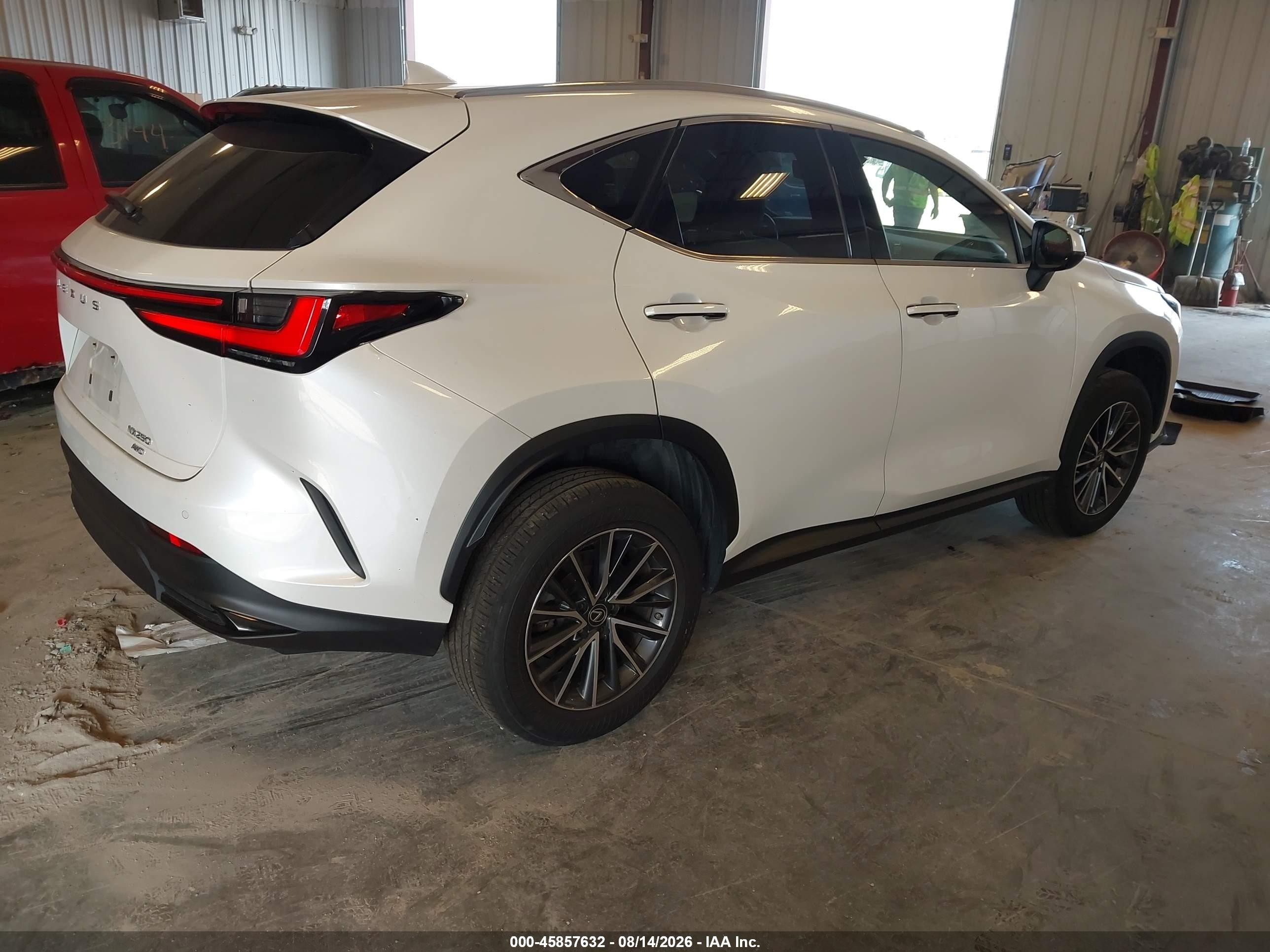 2022 Lexus NX 250 VIN JTJGDCEZ5N2000774 IAAI salvage auction — Unknown, Clear (Michigan), sold $17,300 on 2026-09-10 (photo 4)