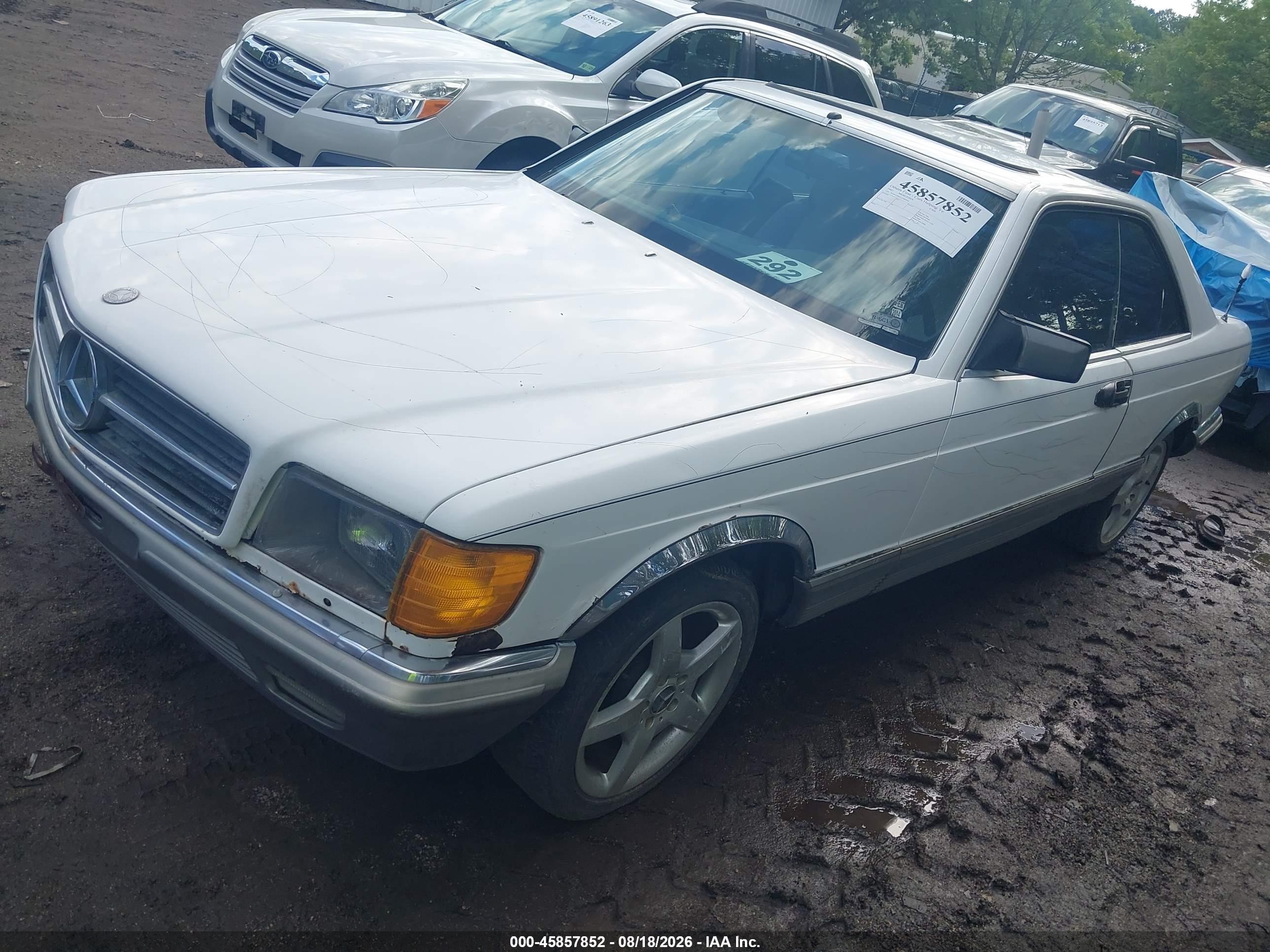 1982 Mercedes C500 VIN WDB12604412000092 IAAI salvage auction — Normal Wear, Clear (Virginia), sold $1,000 on 2026-09-17 (photo 2)