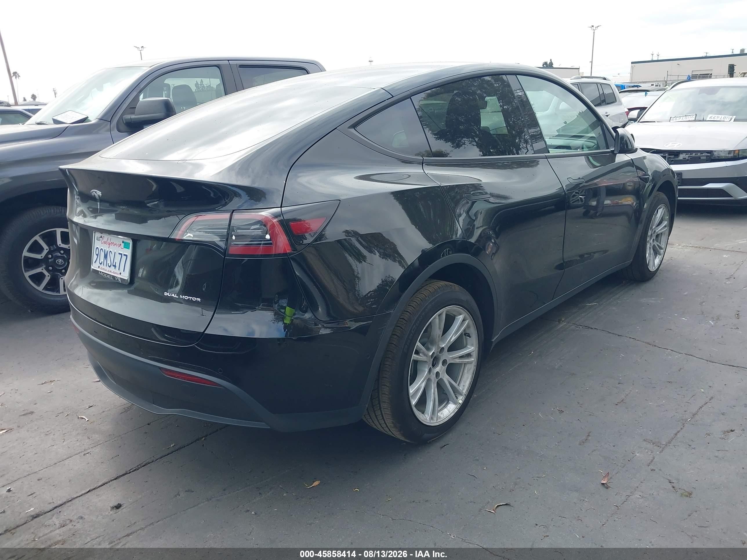 2022 Tesla Model y VIN 7SAYGDEE3NF514835 IAAI salvage auction — Front End, Salvage Certificate (California), sold $9,200 on 2026-09-12 (photo 4)