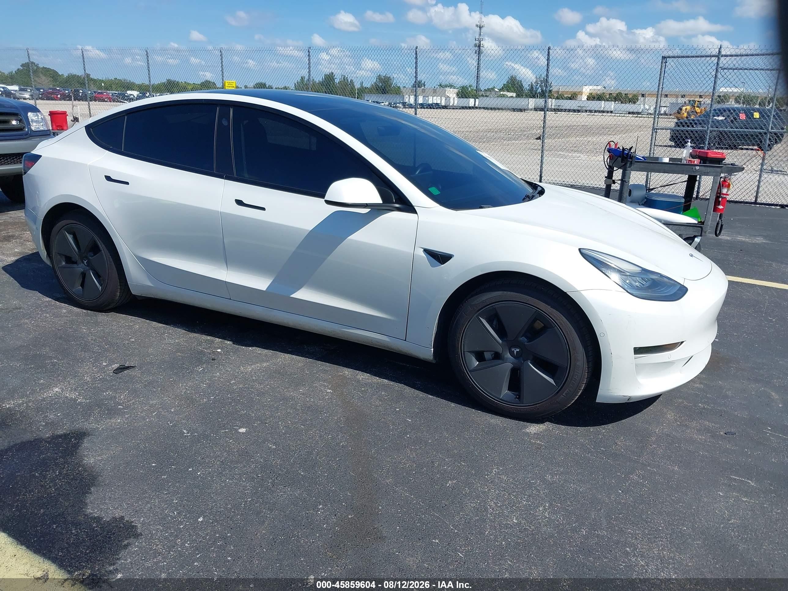 2021 Tesla Model 3 VIN 5YJ3E1EA4MF854342 — IAAI salvage auction photo