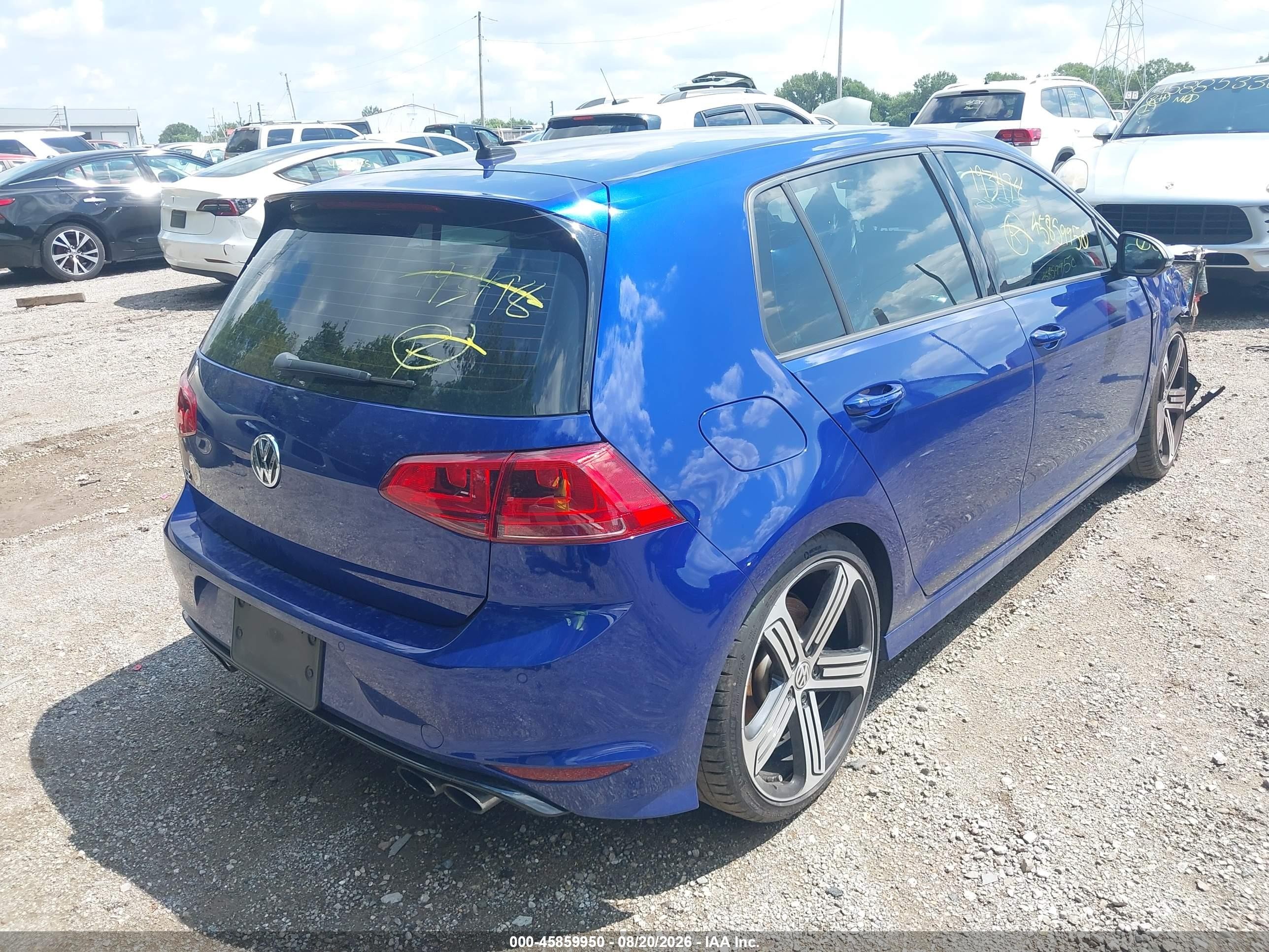 2015 Volkswagen Golf r VIN WVWLF7AU1FW193478 IAAI salvage auction — Front End, Clear (Indiana), sold $7,100 on 2026-09-09 (photo 4)