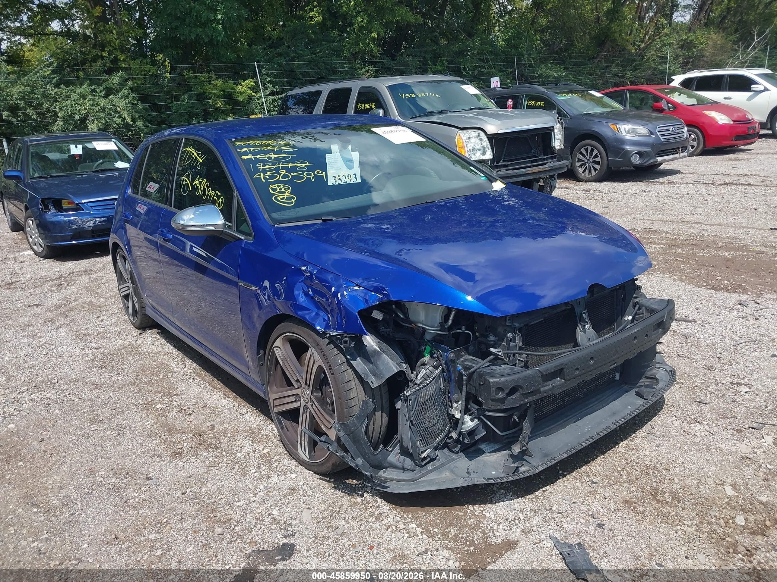 2015 Volkswagen Golf r VIN WVWLF7AU1FW193478 IAAI salvage auction — Front End, Clear (Indiana), sold $7,100 on 2026-09-09 (photo 6)