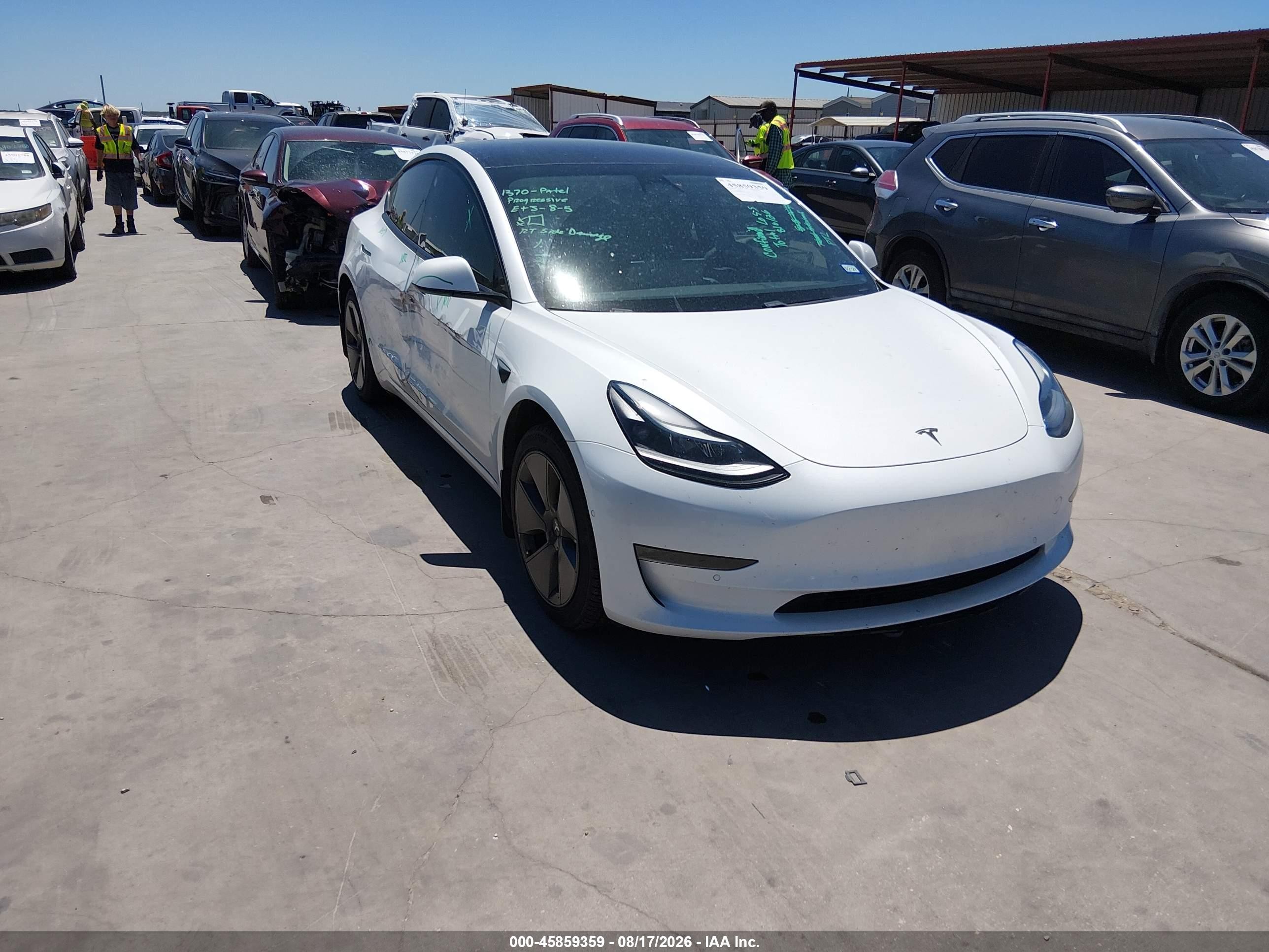 2021 Tesla Model 3 VIN 5YJ3E1EB6MF049869 — IAAI salvage auction photo