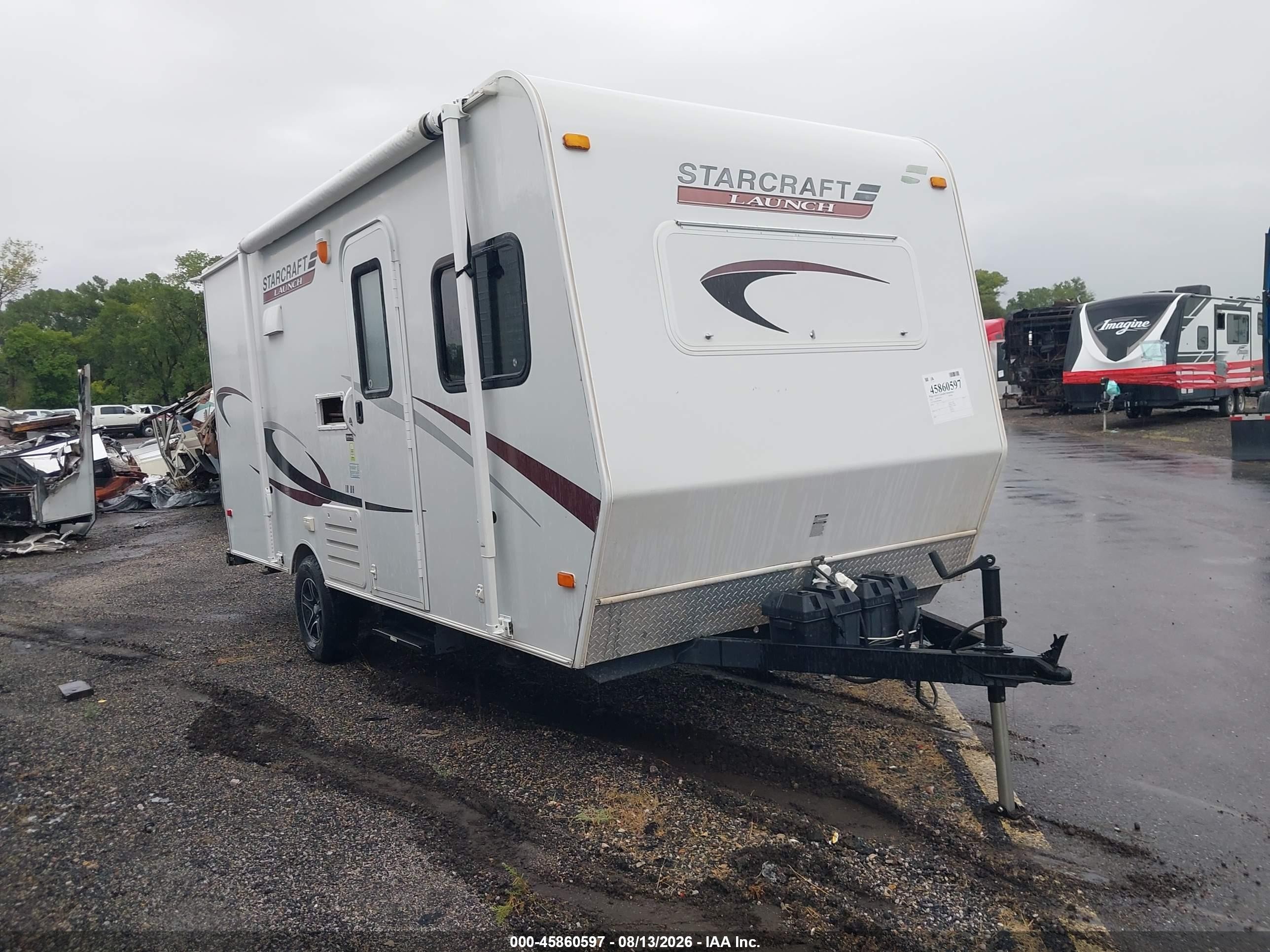 2012 Starcraft Launch VIN 1SABS0AJ9C2JW5087 IAAI salvage auction — Side, Salvage (Utah), sold $1,525 on 2026-09-09 (photo 1)
