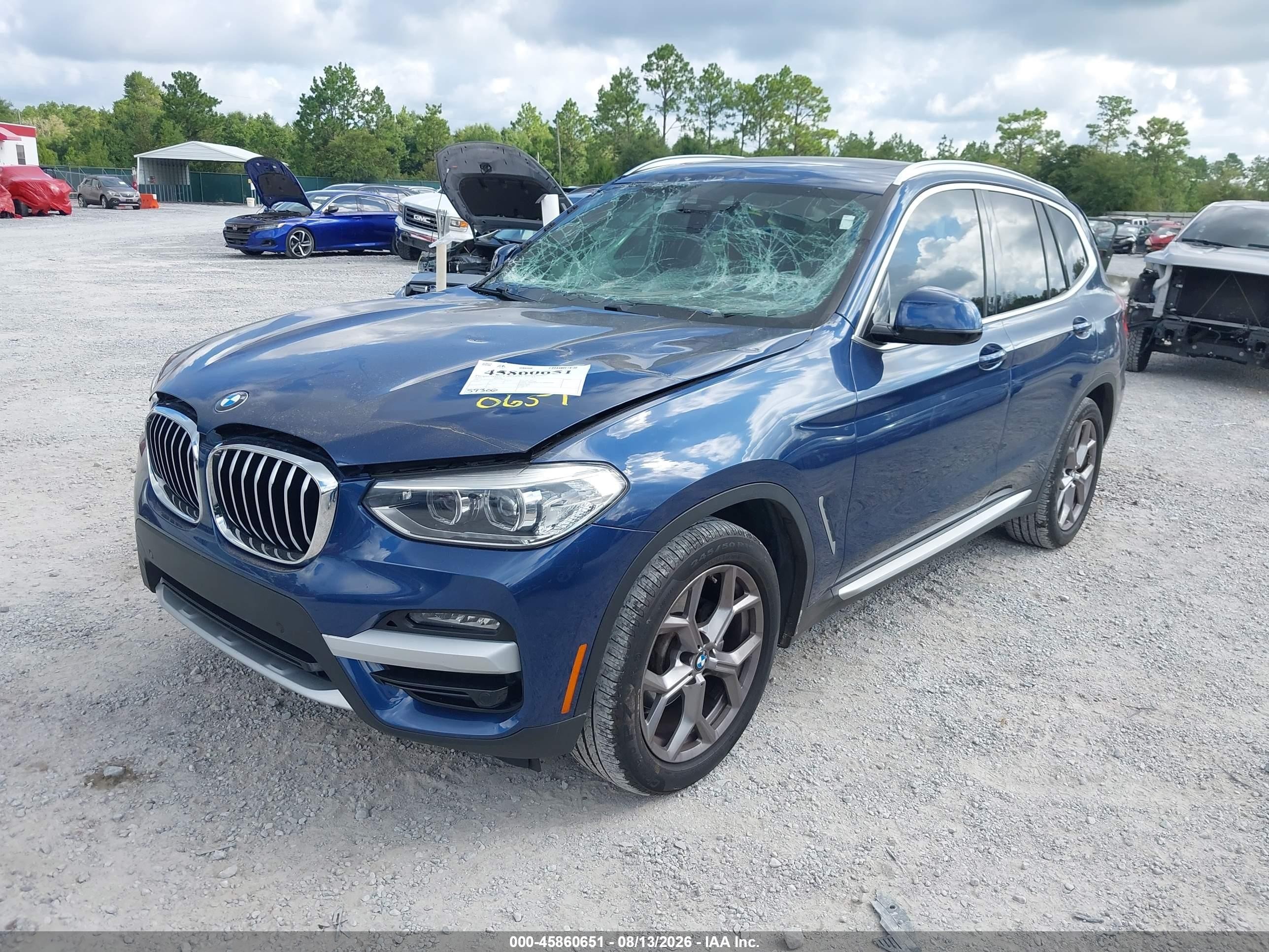 2021 BMW X3 VIN 5UXTY3C03M9H50935 IAAI salvage auction — Storm Damage, Rebuildable (Florida), sold $8,000 on 2026-09-04 (photo 2)