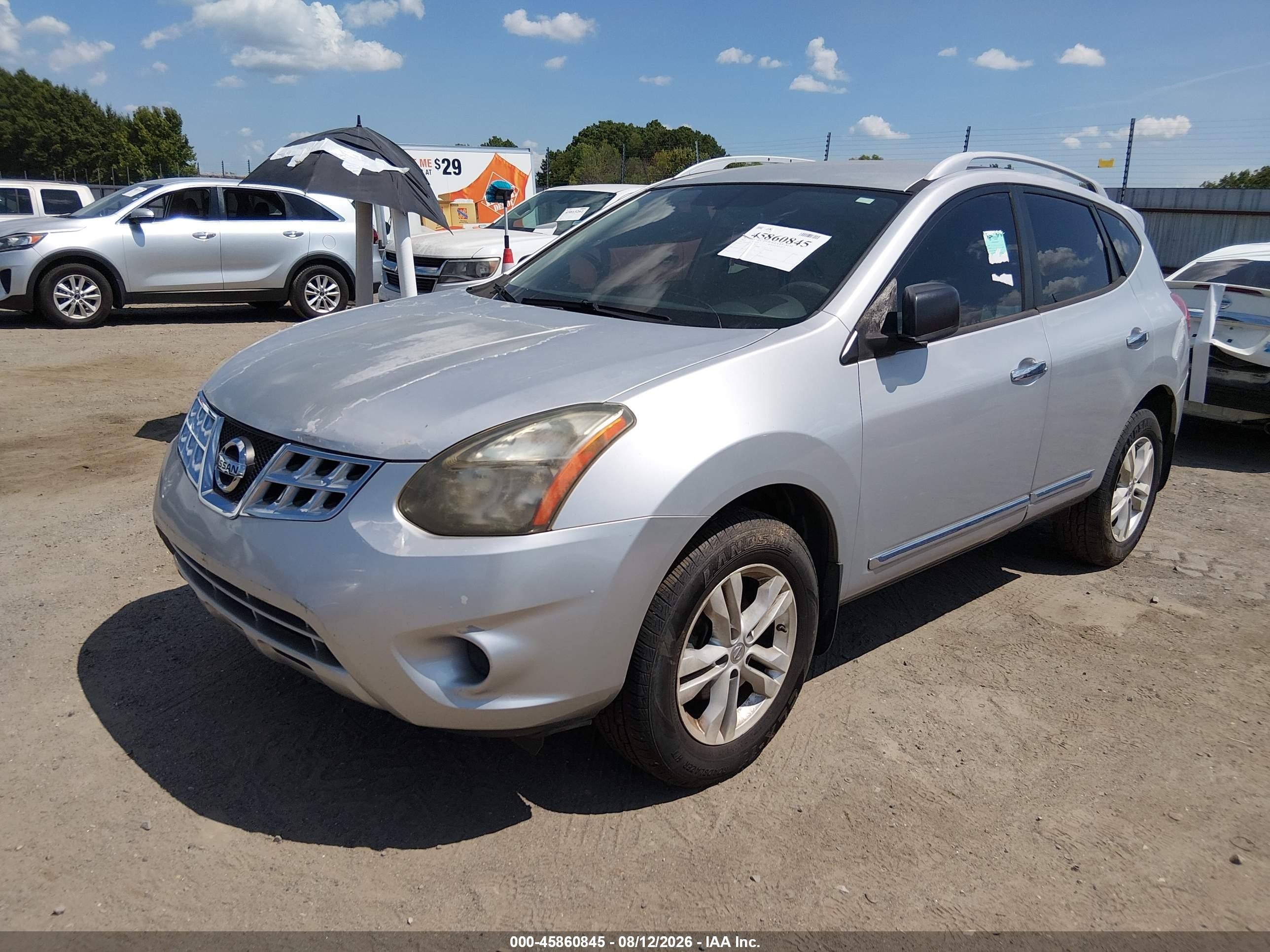 2015 Nissan Rogue VIN JN8AS5MT6FW156151 IAAI salvage auction — Normal Wear, Clear (Arkansas), sold $375 on 2026-09-09 (photo 2)