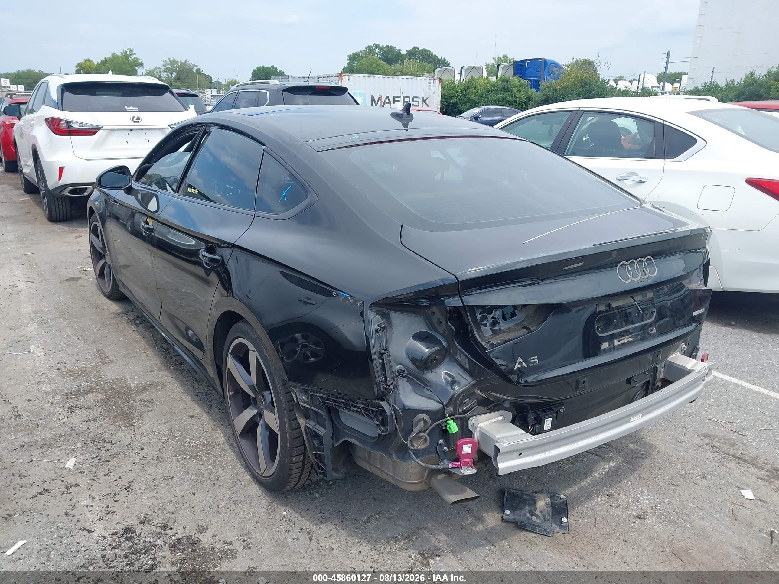2023 Audi A5 VIN WAUFACF54PA043737 IAAI salvage auction — Rear End, Salvage (North Carolina), sold $15,000 on 2026-09-24 (photo 3)