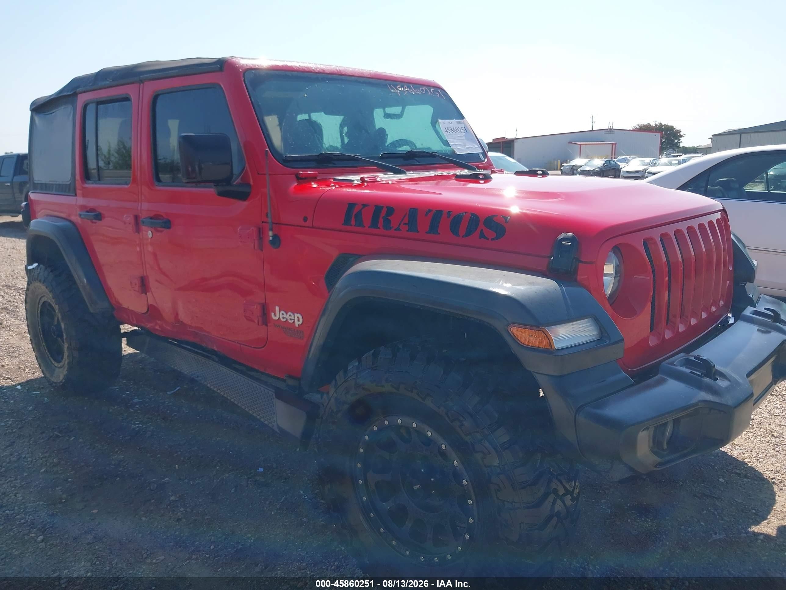 2019 Jeep Wrangler Unlimited VIN 1C4HJXDG3KW504168 — IAAI salvage auction photo