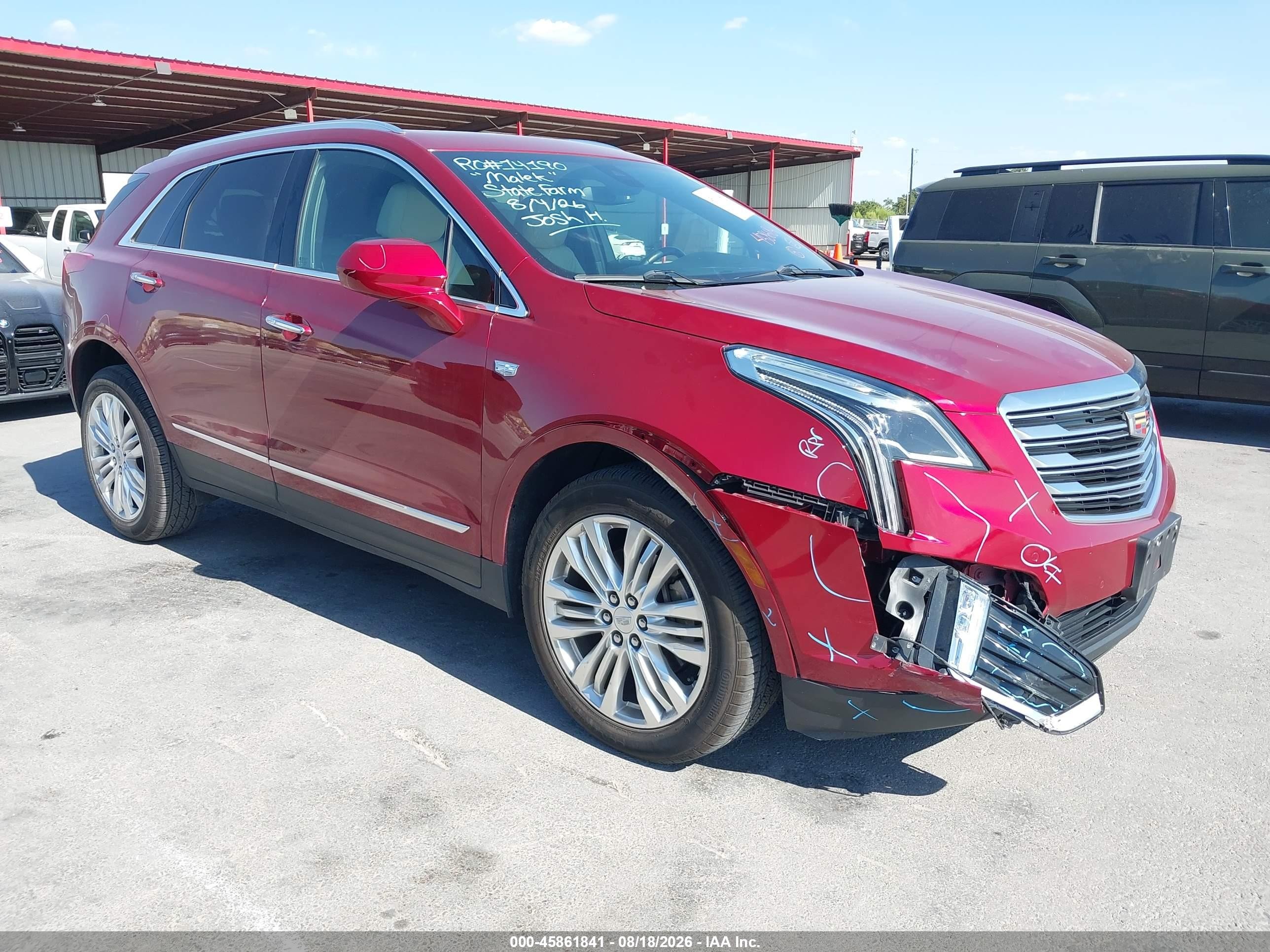 2019 Cadillac XT5 VIN 1GYKNERS2KZ289015 — IAAI salvage auction photo