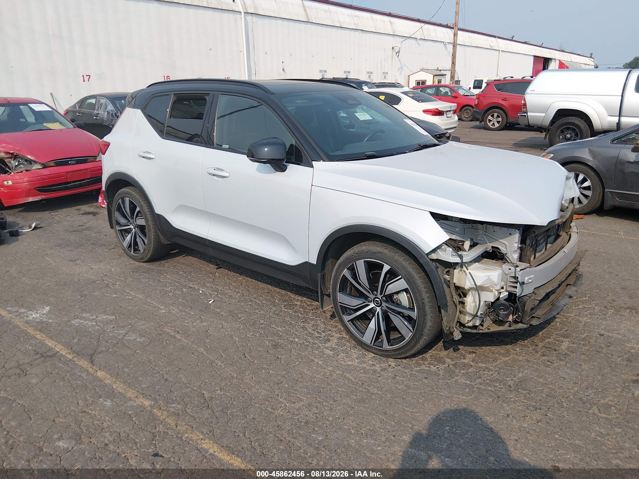 2021 Volvo XC40 Recharge VIN YV4ED3URXM2593166 — IAAI salvage auction photo