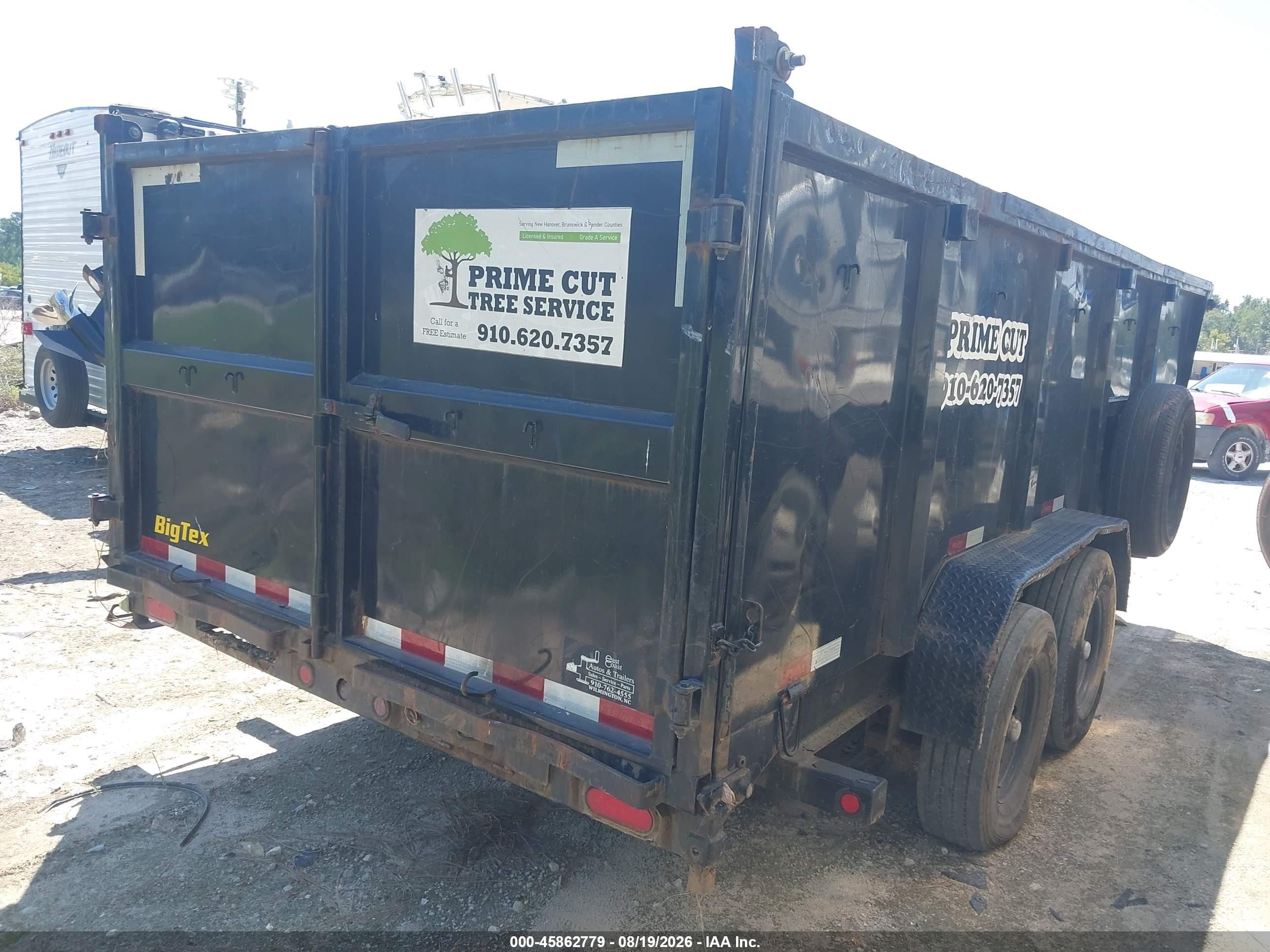 2021 Big Tex Trailer Co Inc Dump Trailer VIN 16V1D2127M5045731 IAAI salvage auction — Unknown, Salvage (North Carolina), sold $8,000 on 2026-09-23 (photo 4)
