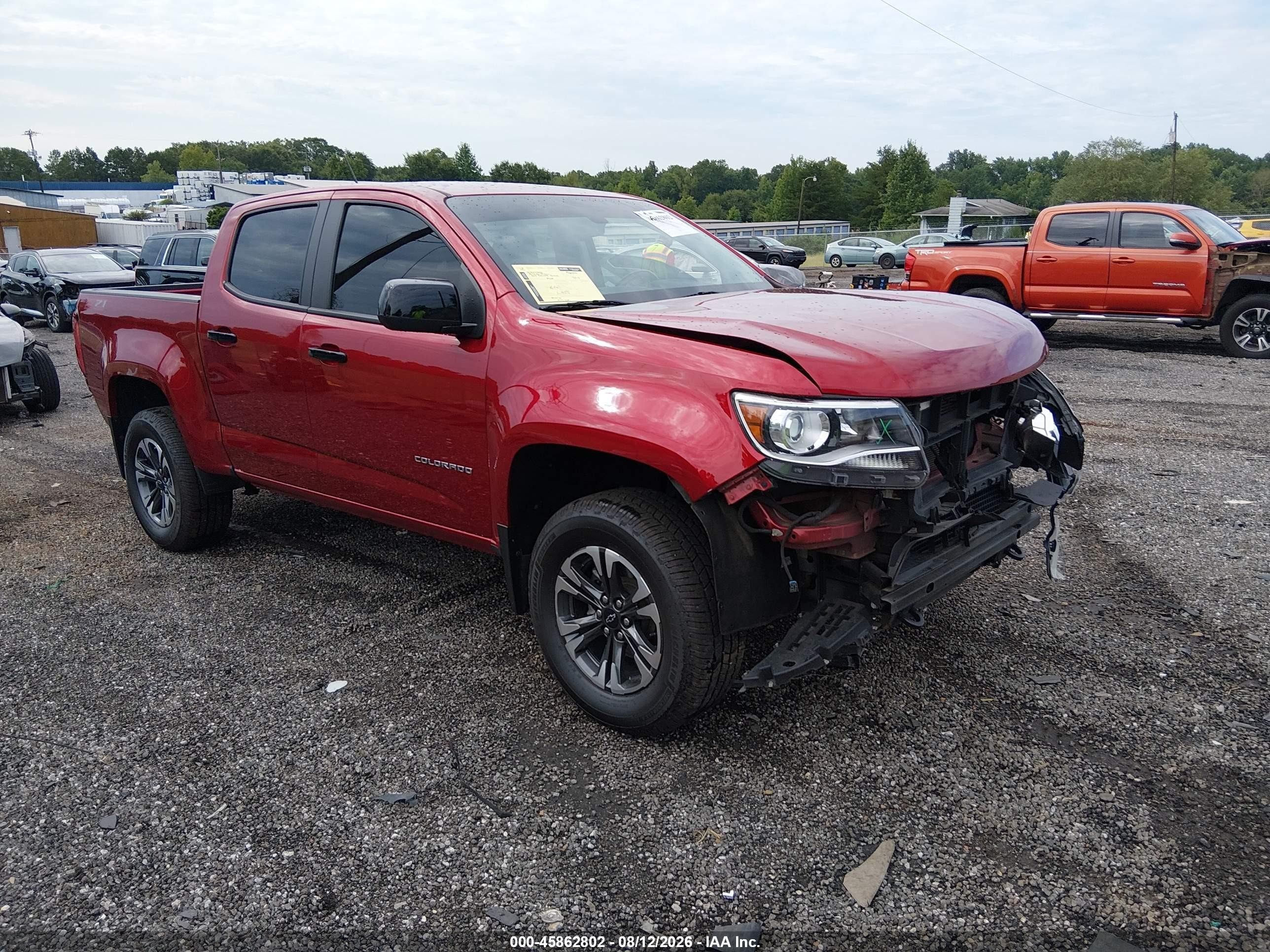 2021 Chevrolet Colorado VIN 1GCGSDEN5M1221808 — IAAI salvage auction photo