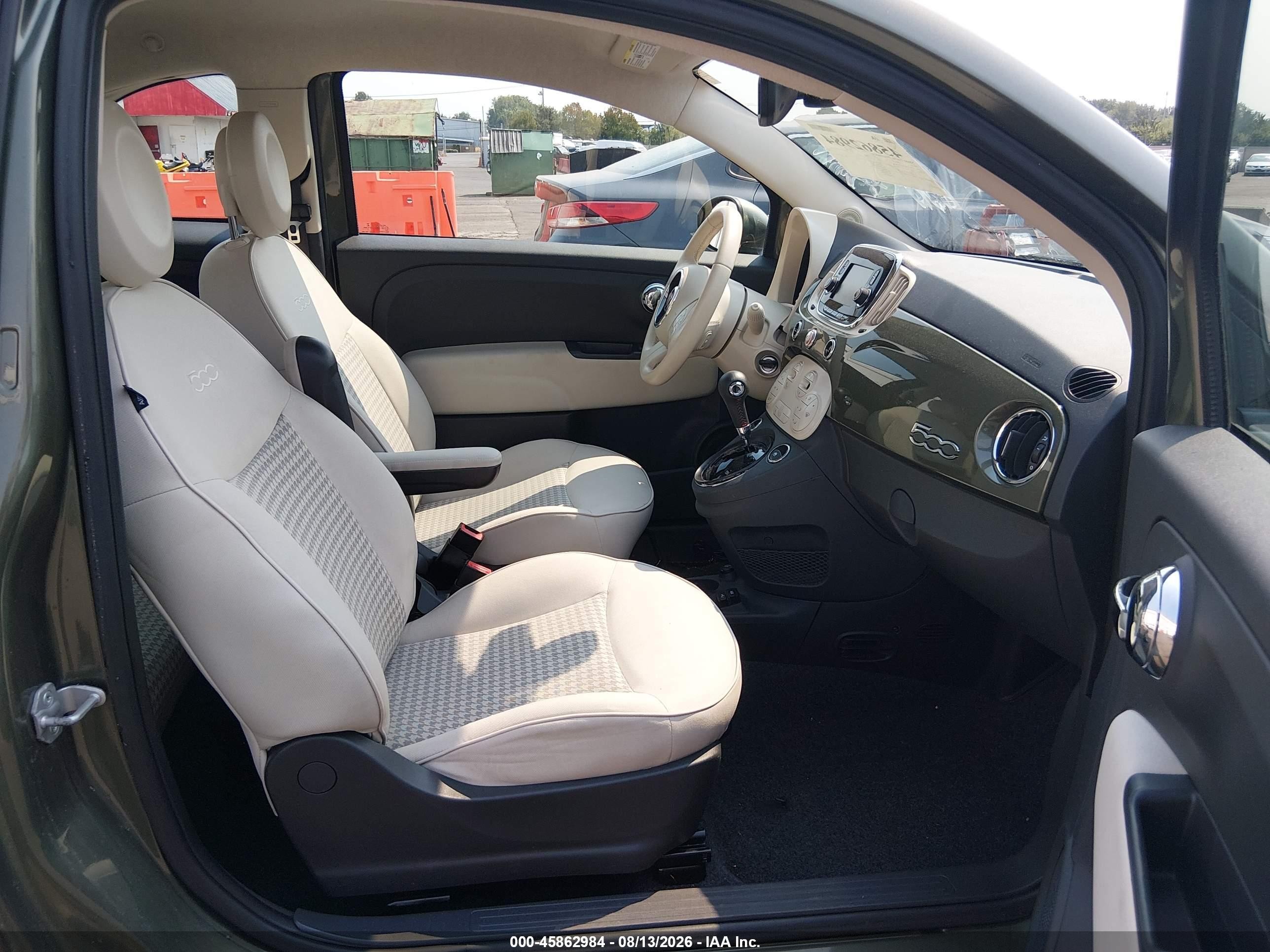 2018 Fiat 500 VIN 3C3CFFKH0JT377678 IAAI salvage auction — Front End, Salvage (Oregon), sold $1,700 on 2026-09-25 (photo 5)