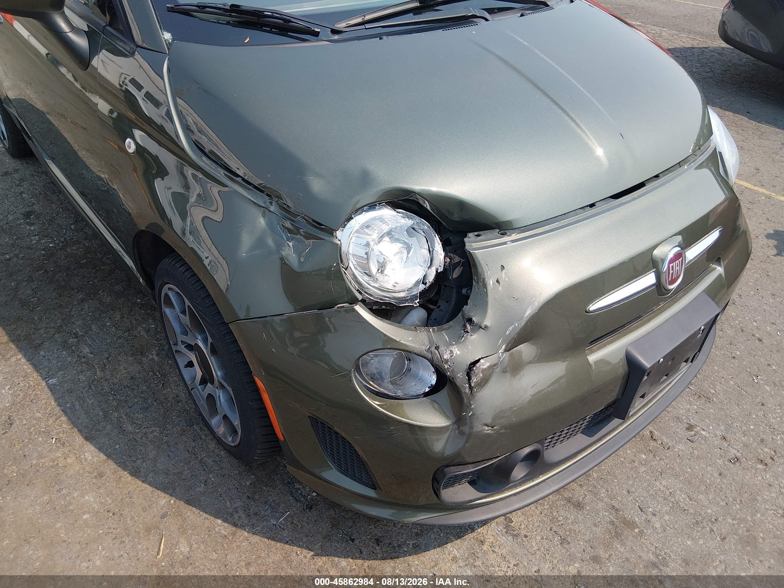 2018 Fiat 500 VIN 3C3CFFKH0JT377678 IAAI salvage auction — Front End, Salvage (Oregon), sold $1,700 on 2026-09-25 (photo 6)