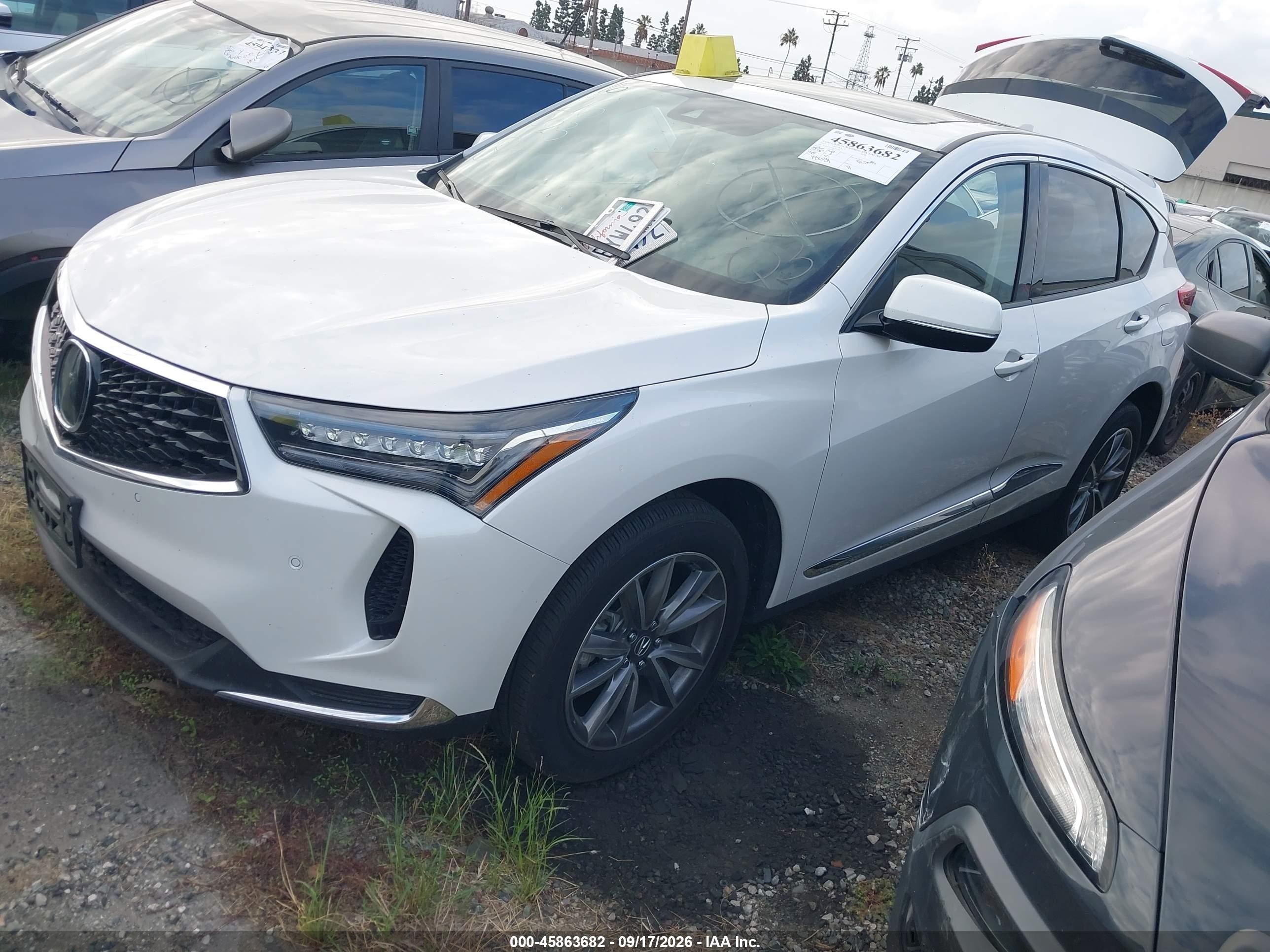 2023 Acura RDX VIN 5J8TC1H56PL001576 IAAI salvage auction — Rear End, Salvage Certificate (California), sold $11,800 on 2026-09-19 (photo 2)