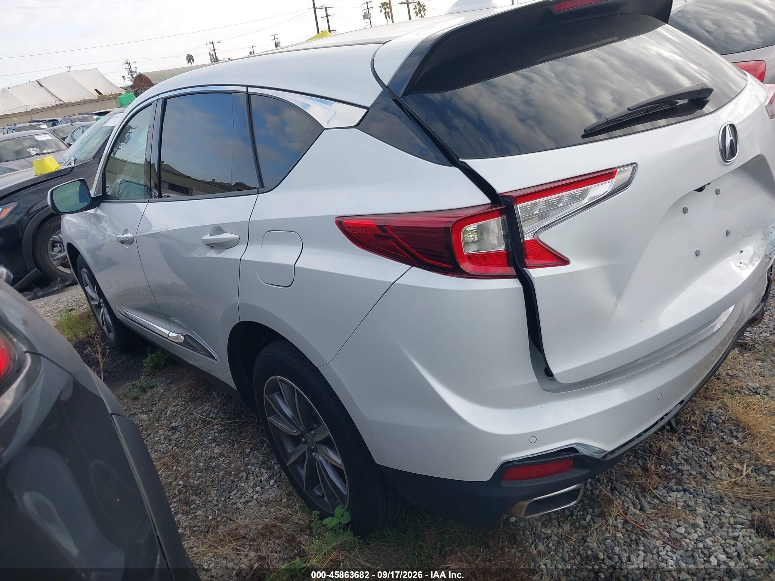 2023 Acura RDX VIN 5J8TC1H56PL001576 IAAI salvage auction — Rear End, Salvage Certificate (California), sold $11,800 on 2026-09-19 (photo 3)