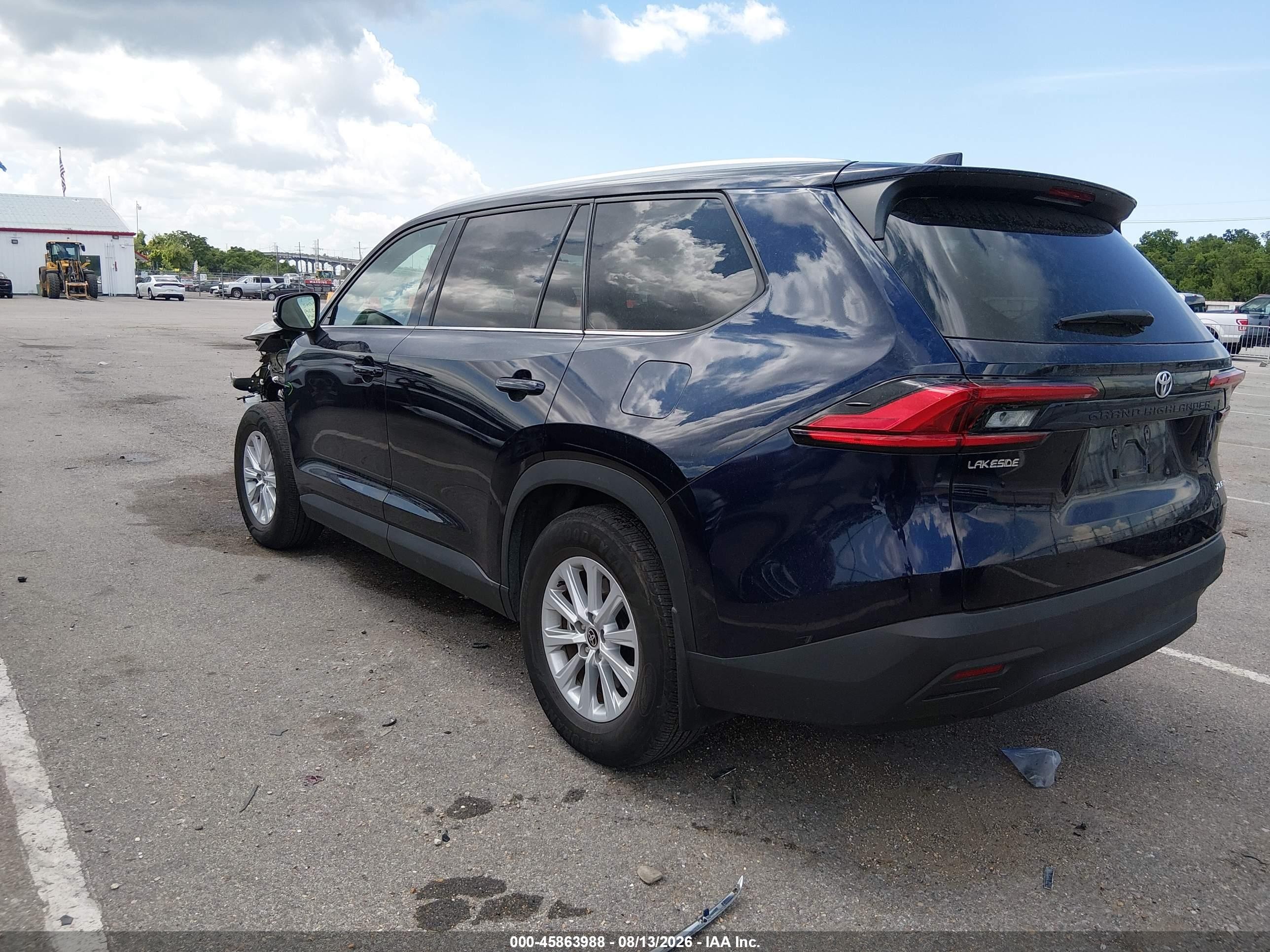 2024 Toyota Highlander VIN 5TDAAAA54RS011062 IAAI salvage auction — Front End, Salvage (Louisiana), sold $19,500 on 2026-09-05 (photo 3)