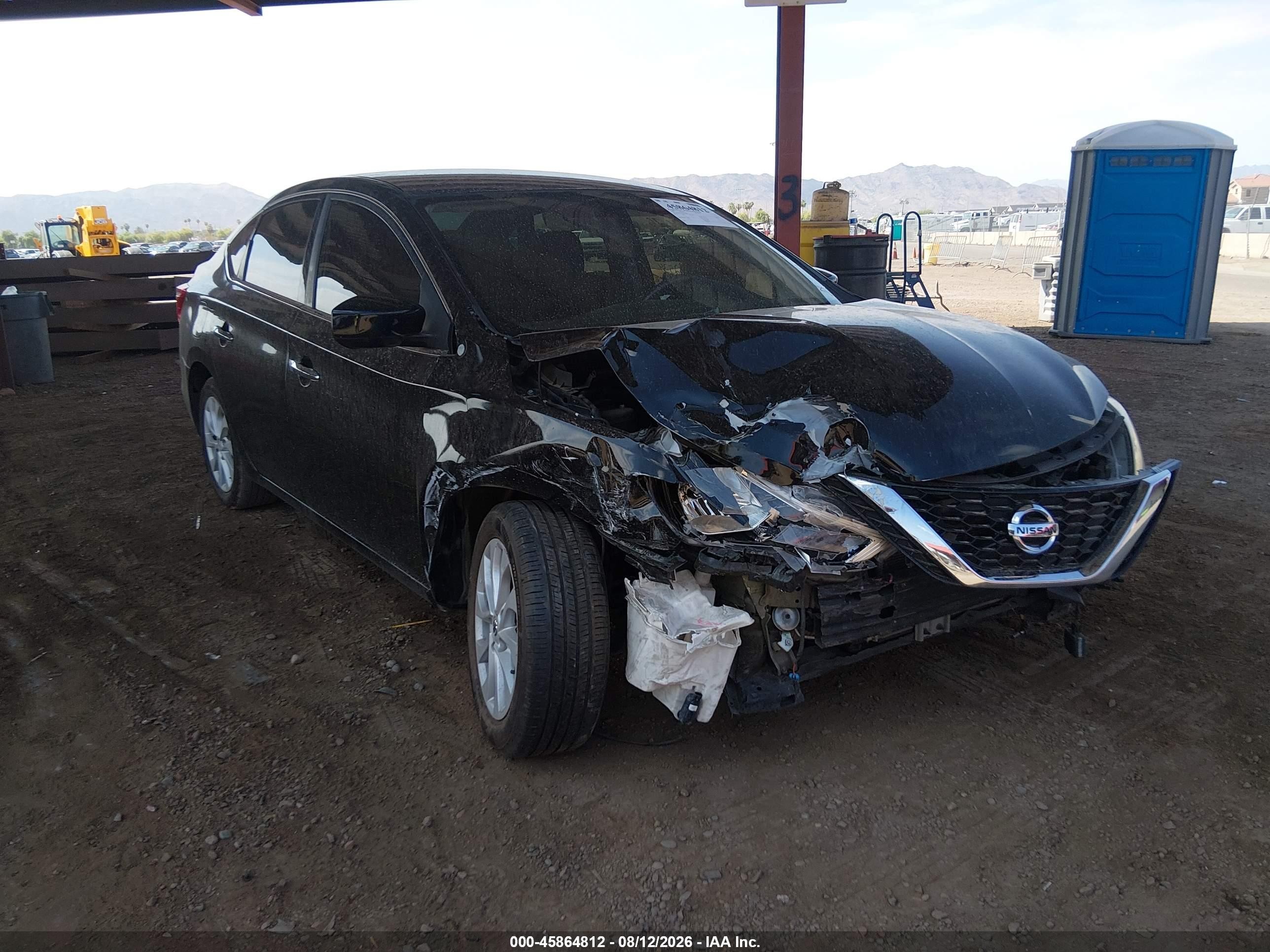 2019 Nissan Sentra VIN 3N1AB7AP2KY447038 IAAI salvage auction — Unknown, Salvage (Arizona), sold $1,150 on 2026-09-15 (photo 1)