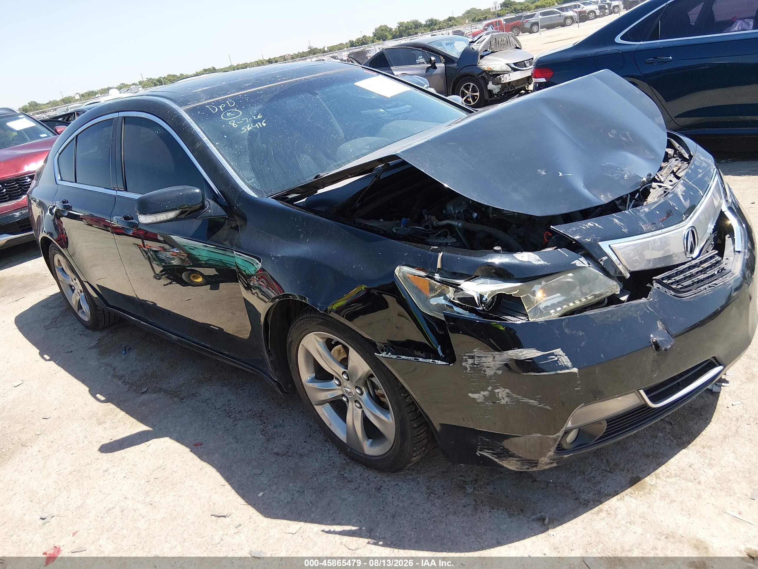 2012 Acura Tl VIN 19UUA9F54CA002761 IAAI salvage auction — Front End, Salvage (Texas), sold $650 on 2026-10-16 (photo 1)