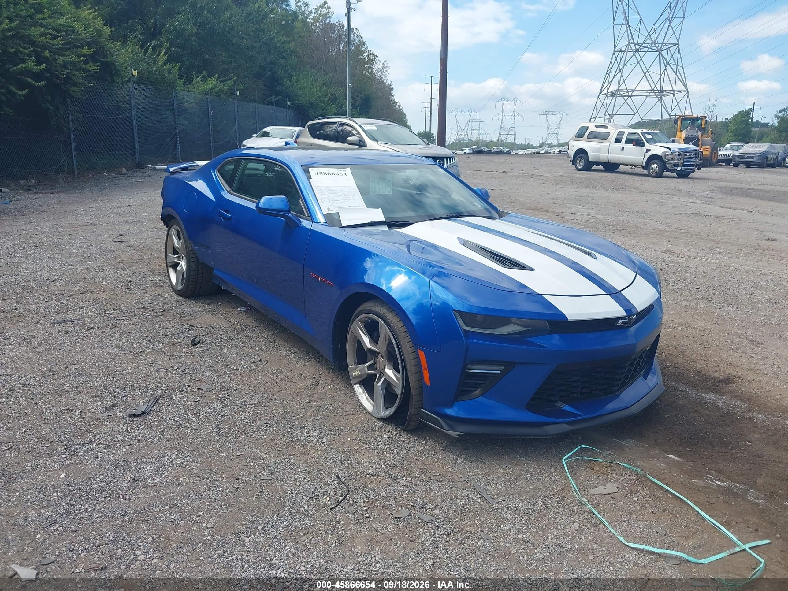 2018 Chevrolet Camaro VIN 1G1FH1R70J0118911 IAAI salvage auction — Unknown, Salvage (Pennsylvania), sold $13,800 on 2026-09-24 (photo 1)
