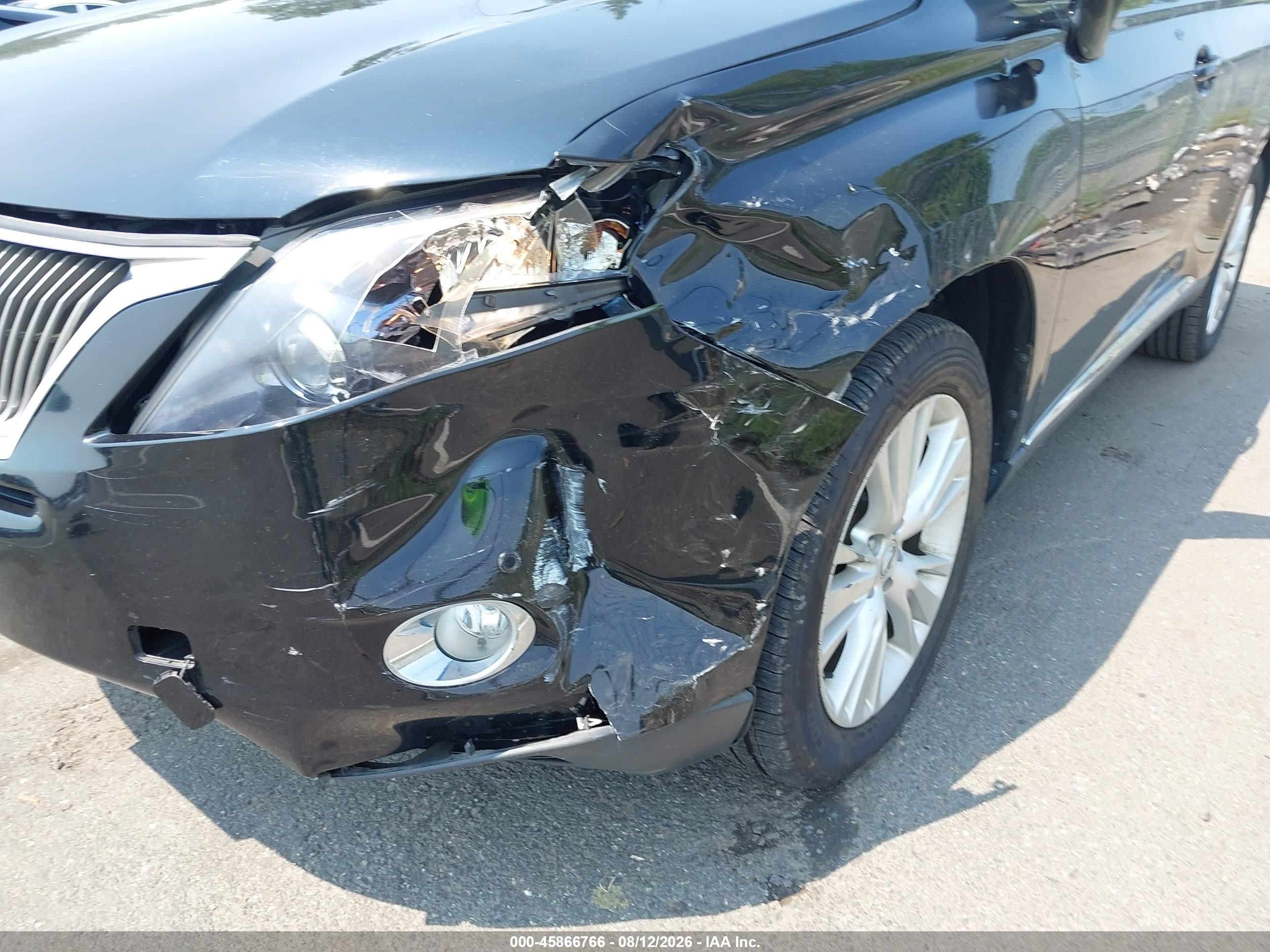 2012 Lexus Rx VIN JTJBC1BA4C2425769 IAAI salvage auction — Unknown, Salvage (New Jersey), sold $3,400 on 2026-09-19 (photo 6)