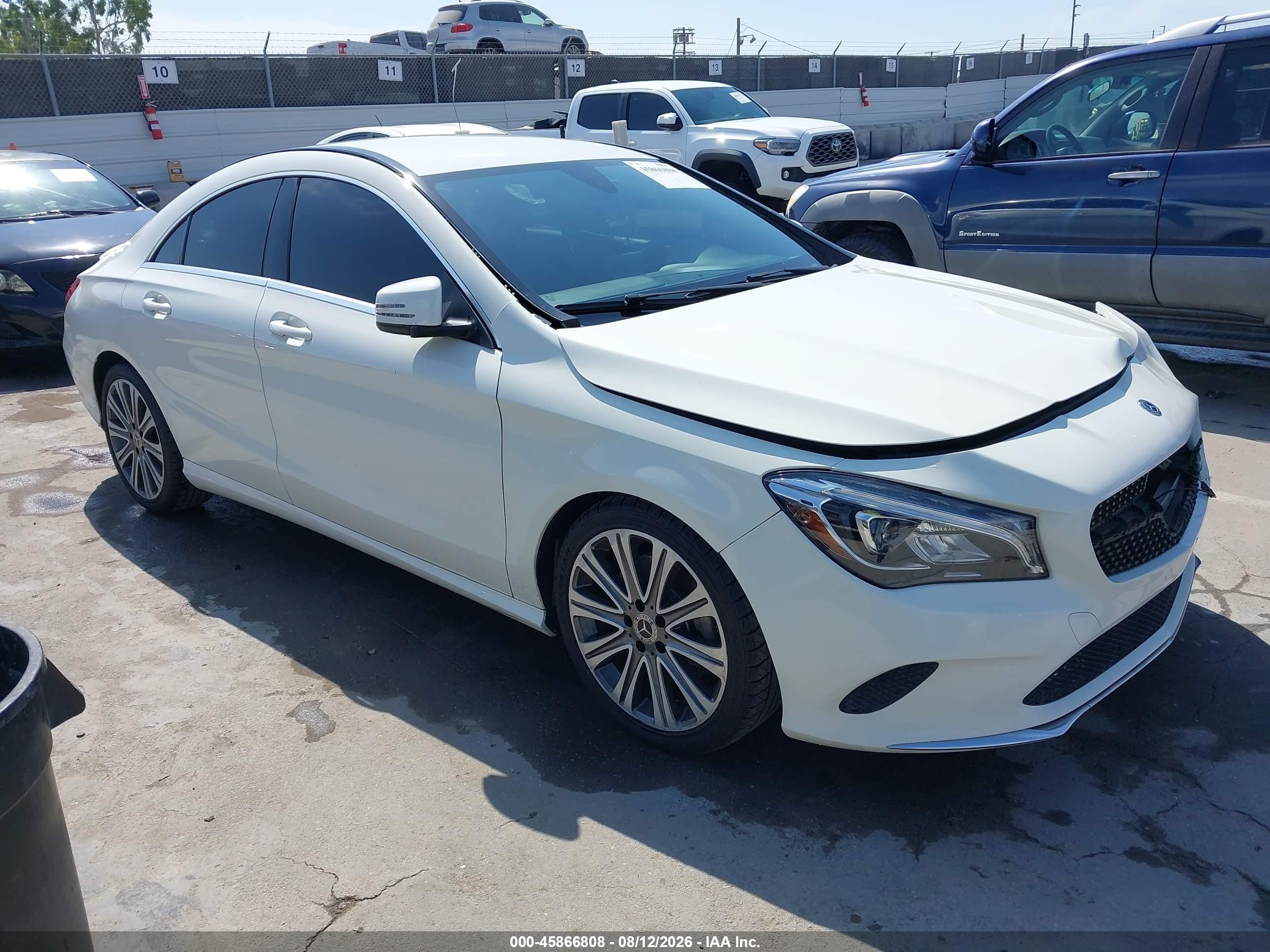 2018 Mercedes-benz Cla-klasse VIN WDDSJ4EBXJN597191 IAAI salvage auction — Front End, Salvage (California), sold $3,350 on 2026-09-12 (photo 1)