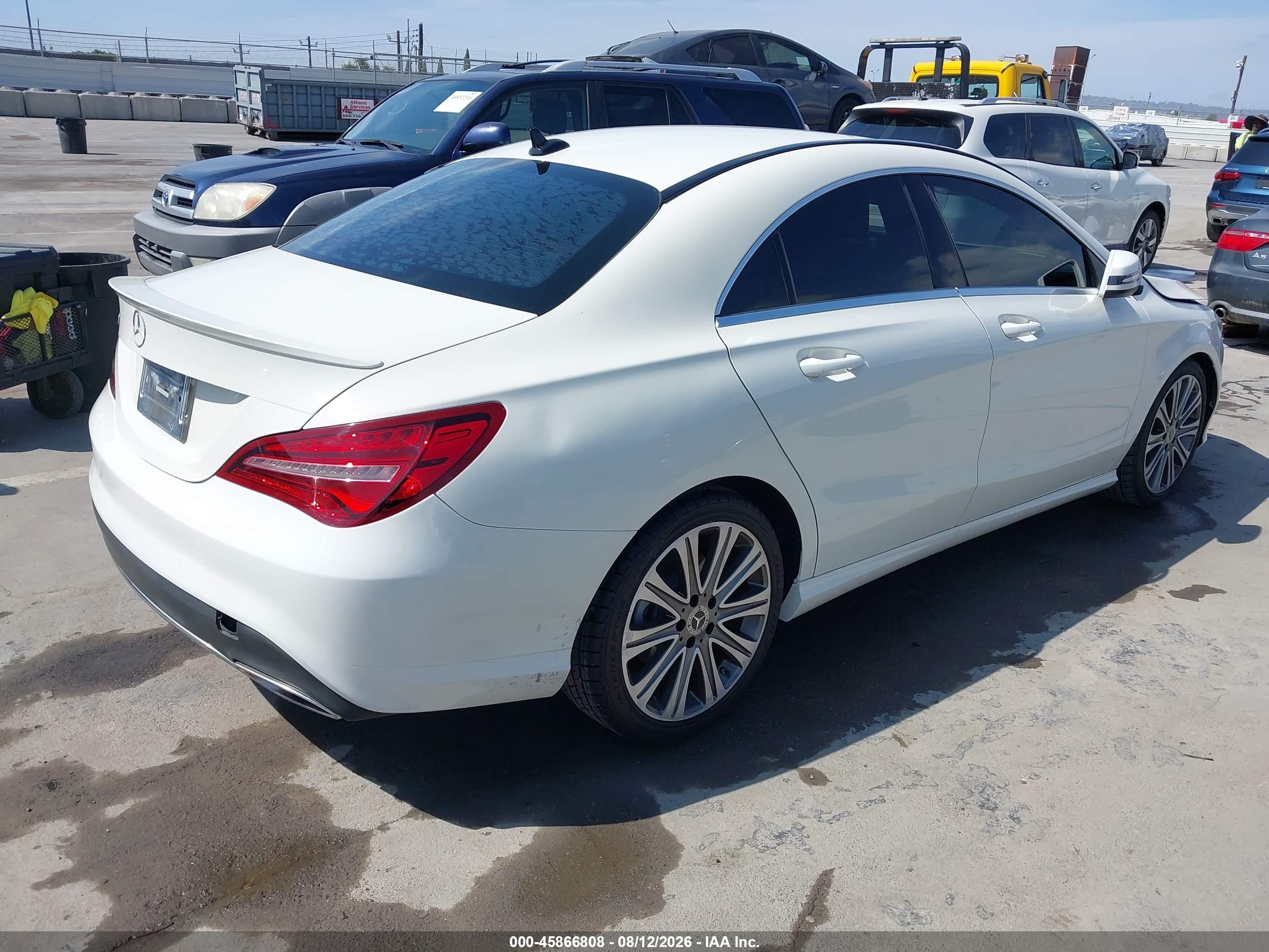 2018 Mercedes-benz Cla-klasse VIN WDDSJ4EBXJN597191 IAAI salvage auction — Front End, Salvage (California), sold $3,350 on 2026-09-12 (photo 4)