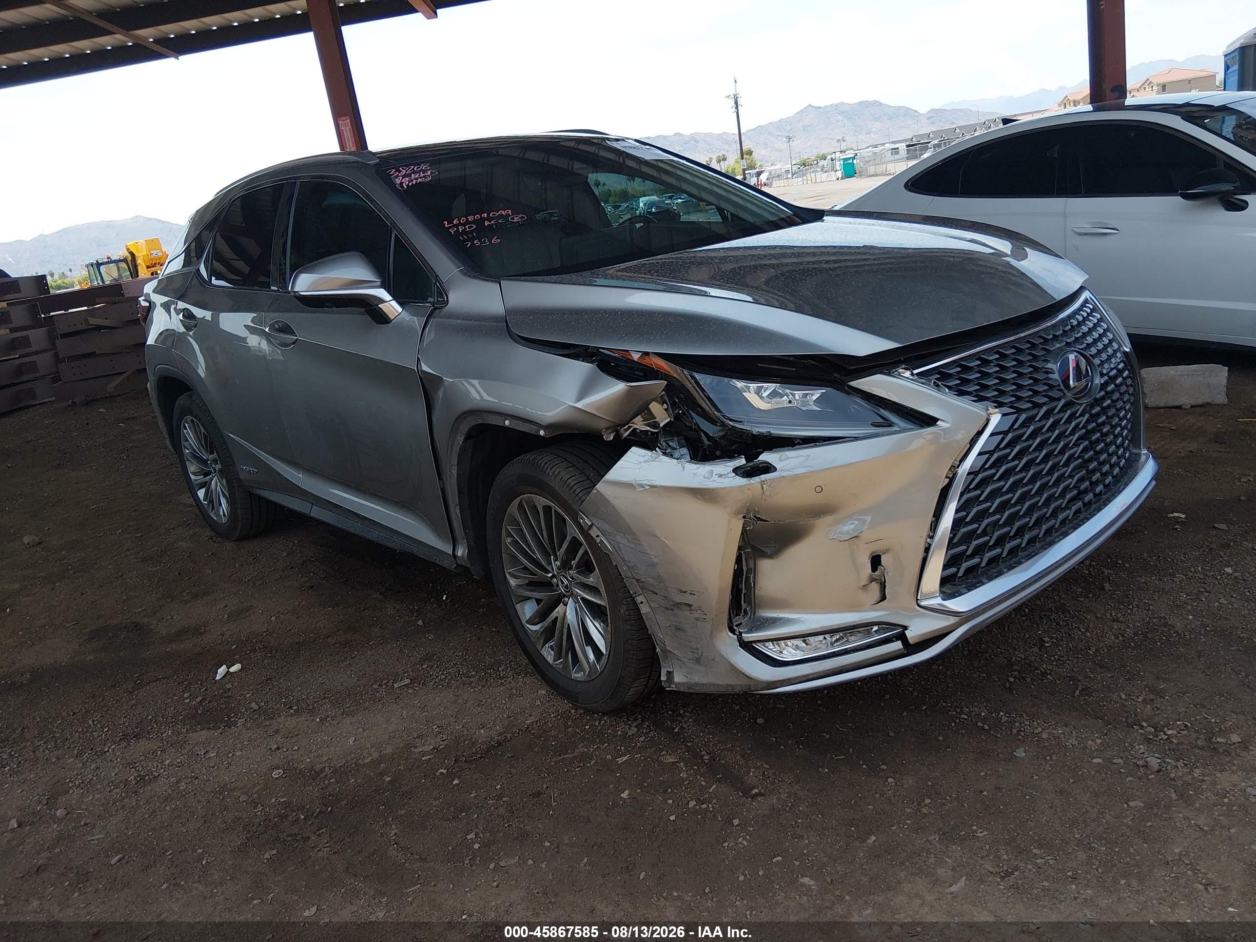 2022 Lexus RX 450h VIN 2T2JGMDA8NC087536 — IAAI salvage auction photo