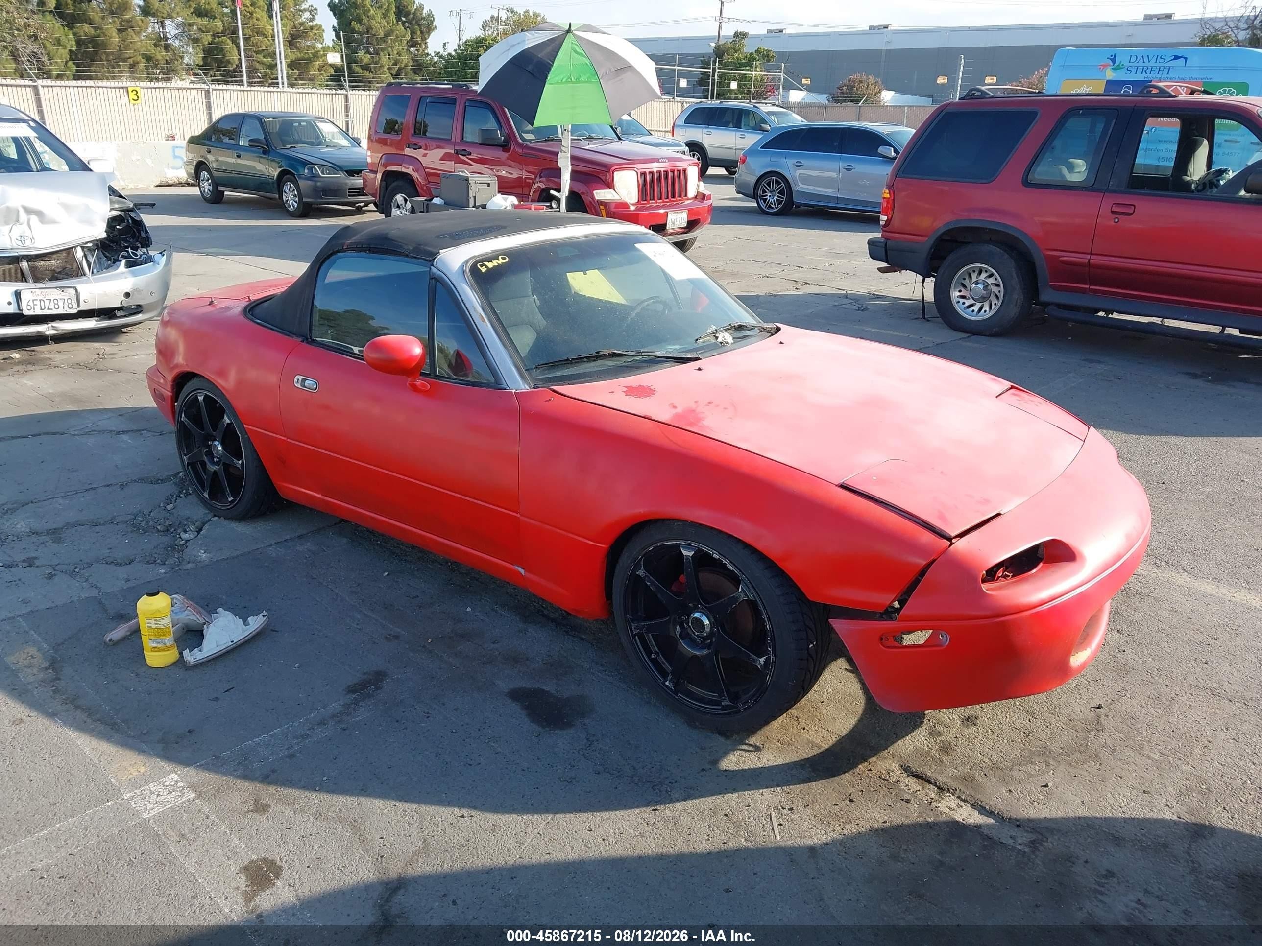 1990 Mazda Mx-5 miata VIN JM1NA3515L0135145 IAAI salvage auction — Normal Wear, Salvage Title - Dealer (California), sold $575 on 2026-08-31 (photo 1)