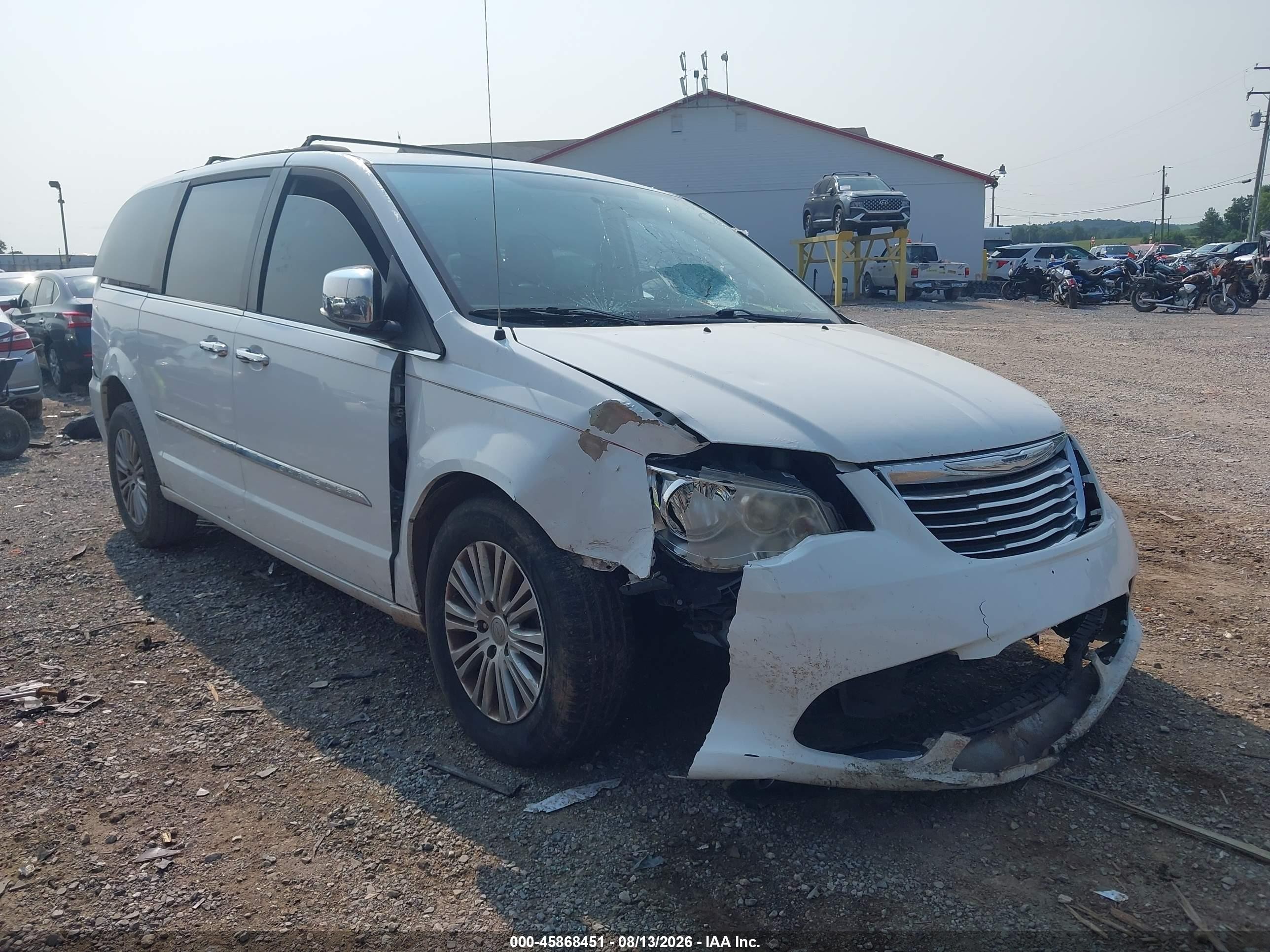 2013 Chrysler Town & Country VIN 2C4RC1CG1DR820161 IAAI salvage auction — Front End, Salvage (Pennsylvania), sold $325 on 2026-09-13 (photo 6)