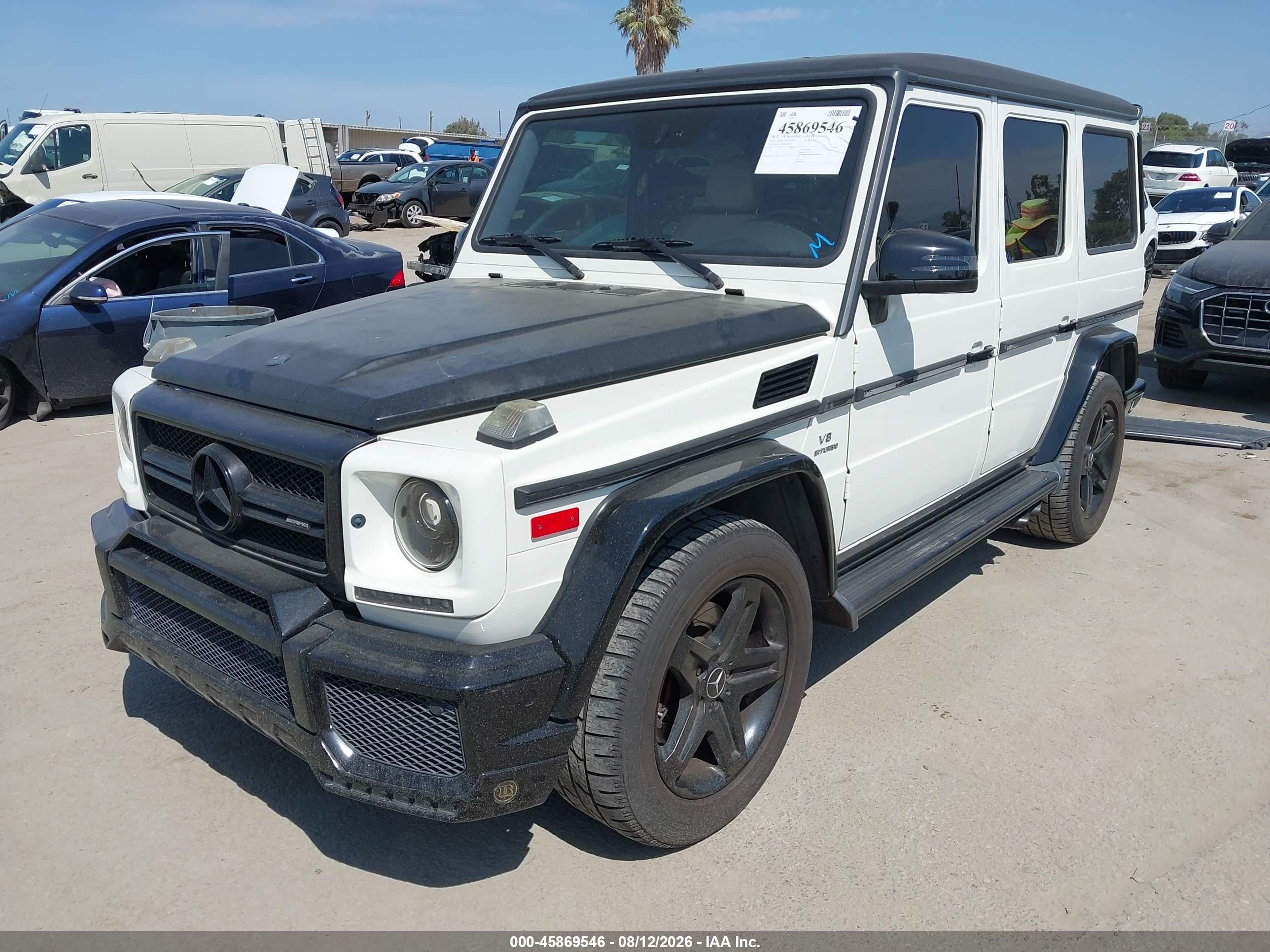 2011 Mercedes-Benz G-Class VIN WDCYC7BF0BX190522 IAAI salvage auction — Rear End, Salvage (California), sold $16,950 on 2026-08-31 (photo 2)