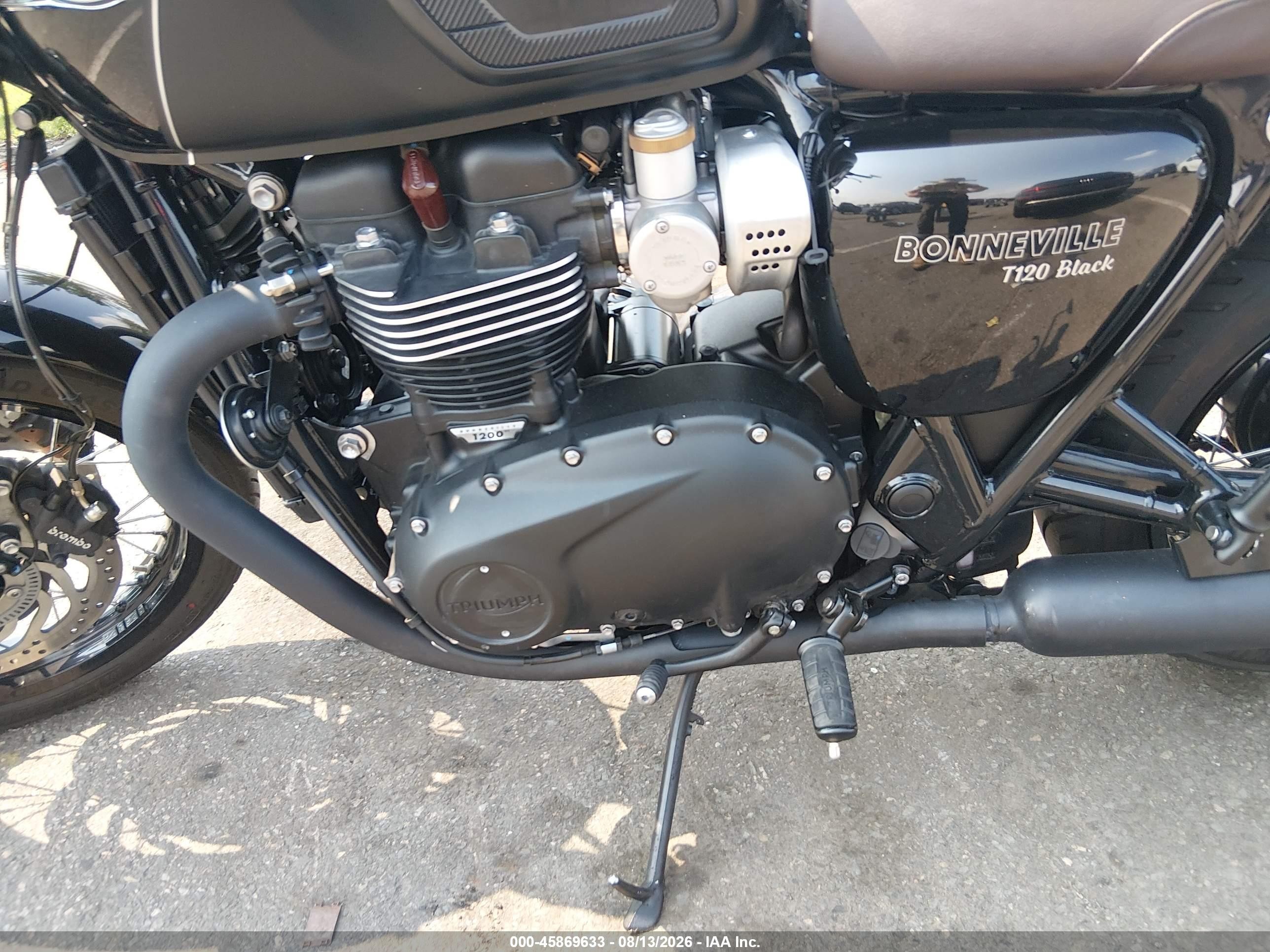 2023 Triumph Motorcycle BONNEVILLE VIN SMTD40HL9PTBJ7402 IAAI salvage auction — Side, Salvage (New Jersey), sold $3,850 on 2026-09-16 (photo 8)