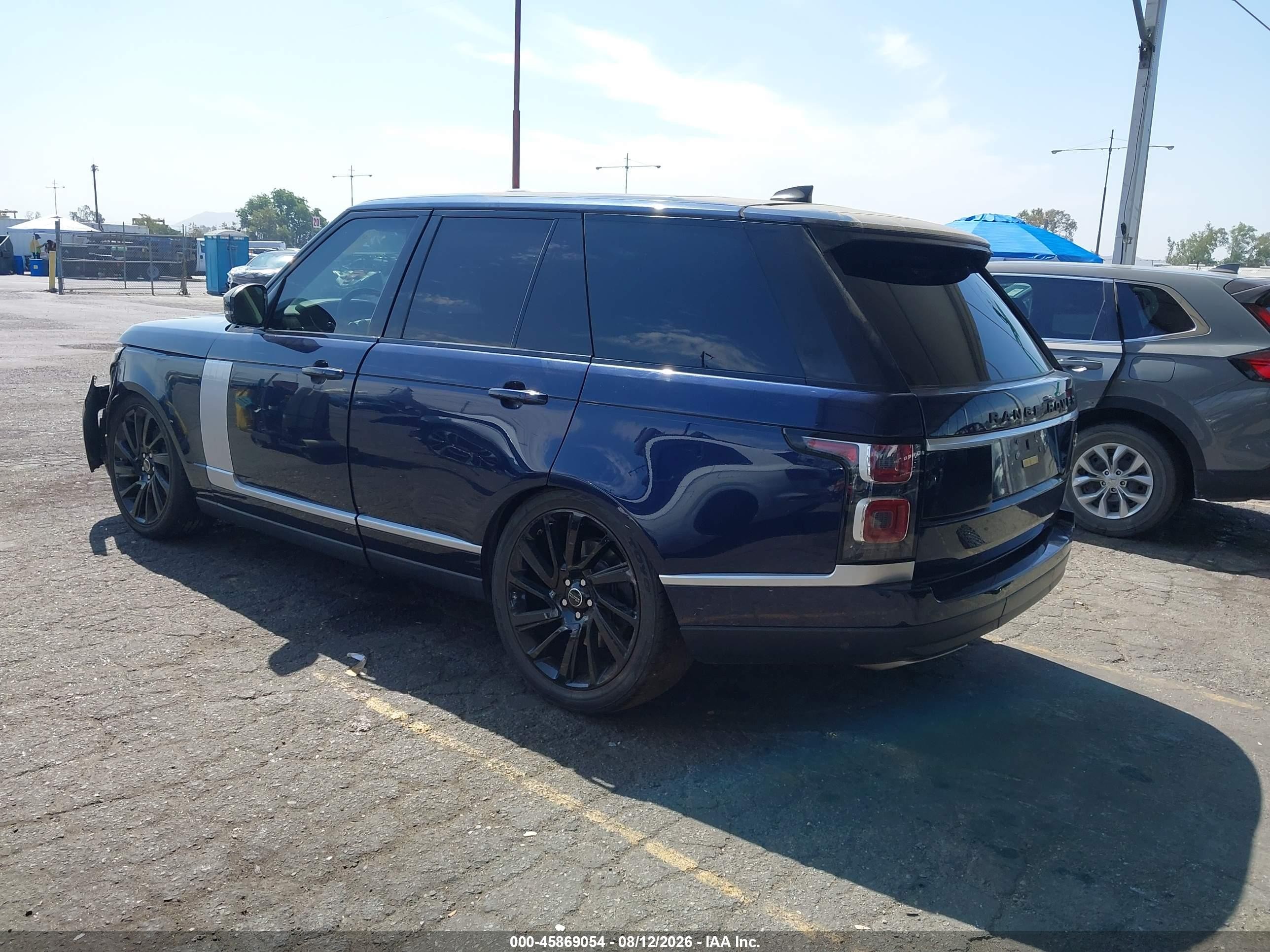 2018 Land Rover Range Rover VIN SALGS2SV9JA391392 IAAI salvage auction — Front End, Salvage (California), sold $6,400 on 2026-09-24 (photo 3)