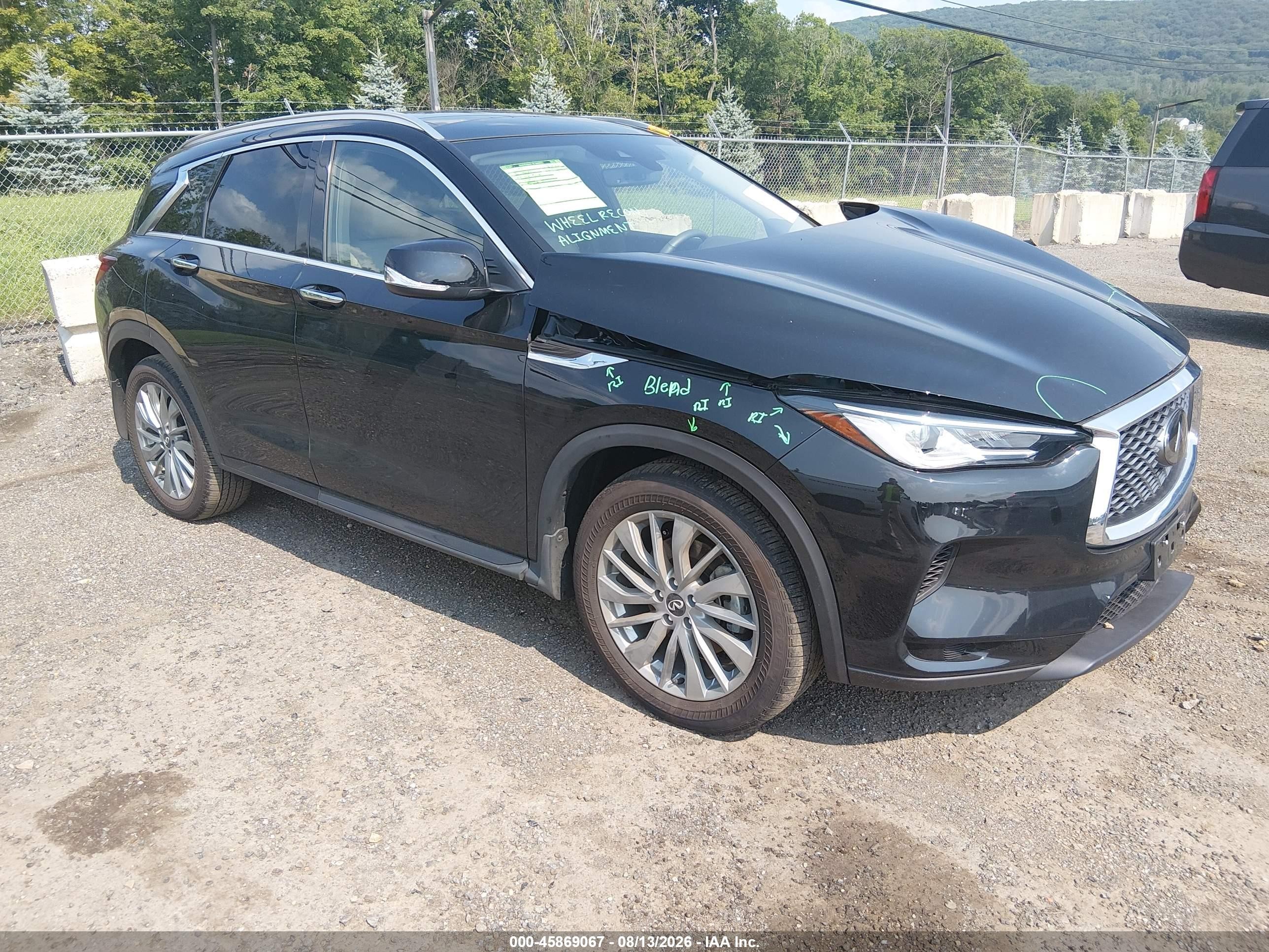 2025 Infiniti QX50 VIN 3PCAJ5BB4SF107201 — IAAI salvage auction photo