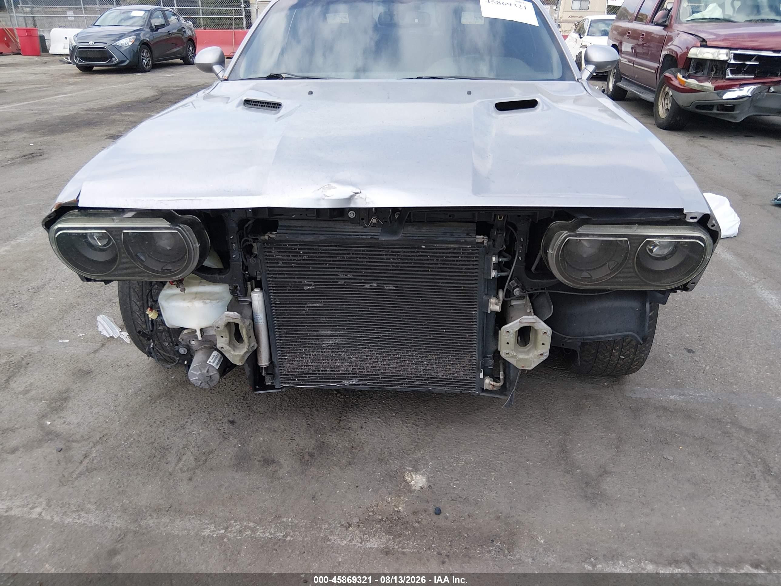 2013 Dodge Challenger VIN 2C3CDYAG0DH695775 IAAI salvage auction — Front End, Salvage (California), sold $1,375 on 2026-10-11 (photo 6)