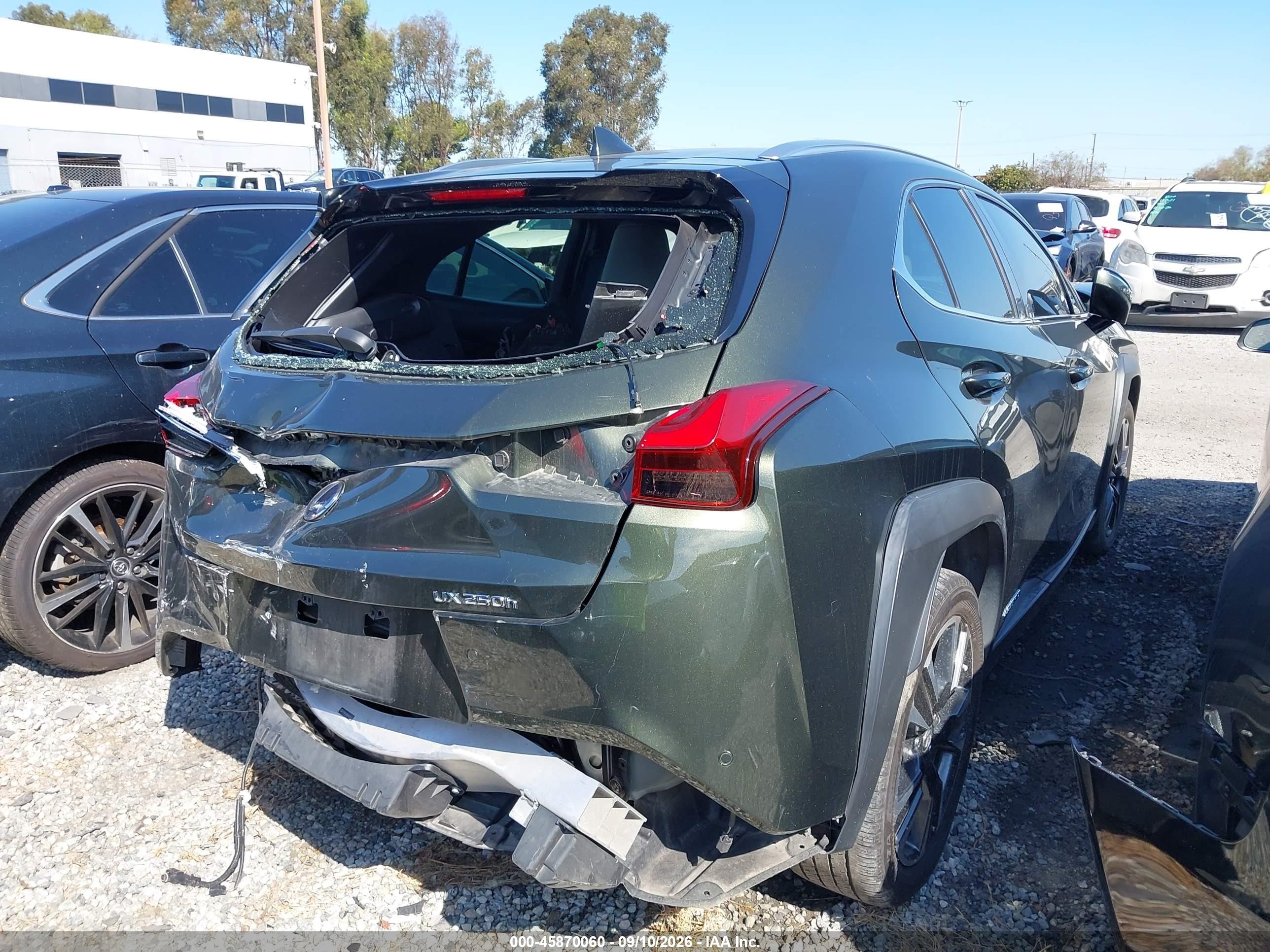 2022 Lexus Ux VIN JTHX9JBH0N2055622 IAAI salvage auction — Front End, Salvage Certificate (California), sold $4,750 on 2026-09-12 (photo 4)