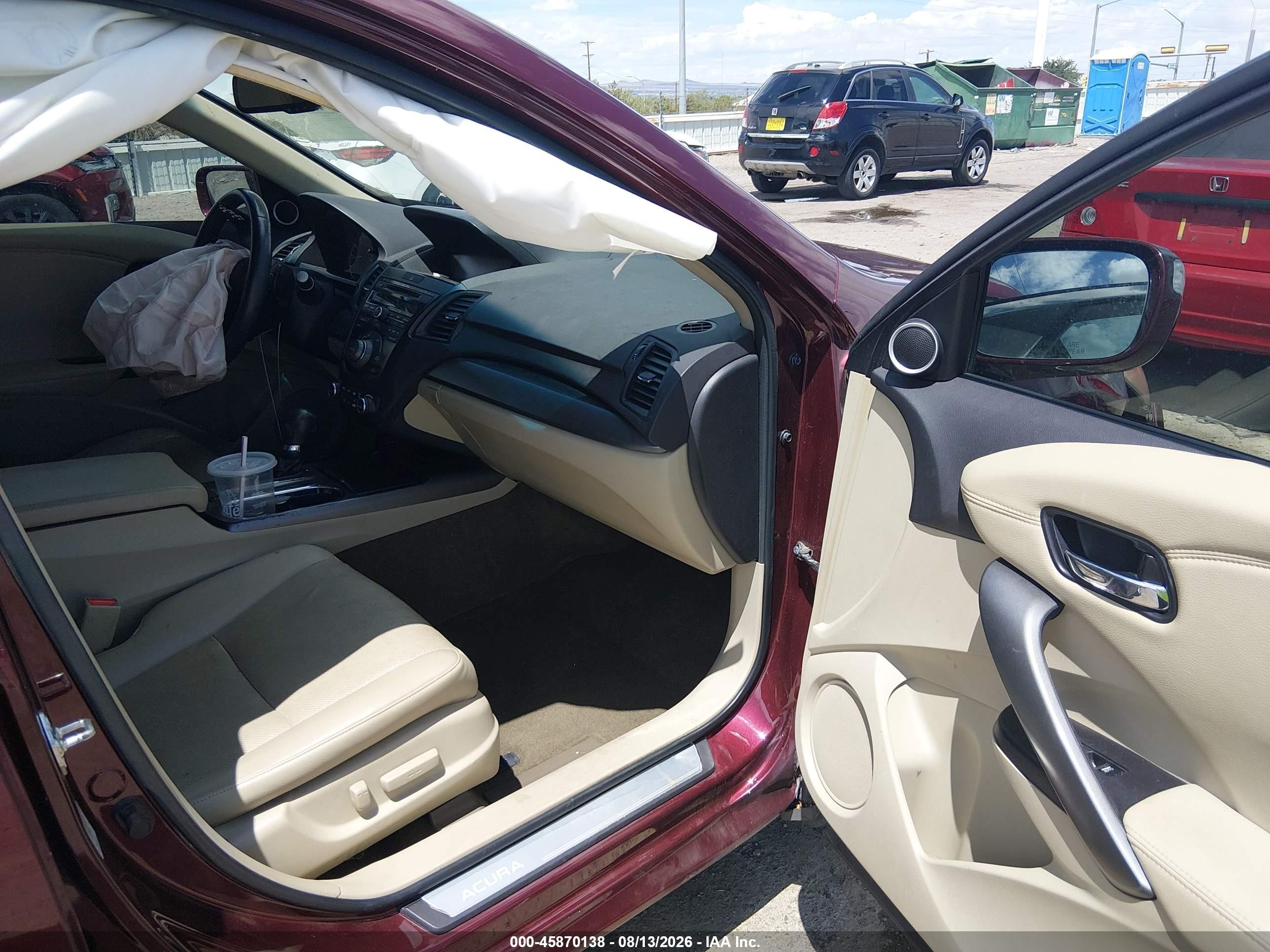 2013 Acura Rdx VIN 5J8TB3H53DL007345 IAAI salvage auction — Front End, Salvage (New Mexico), sold $2,100 on 2026-09-25 (photo 5)