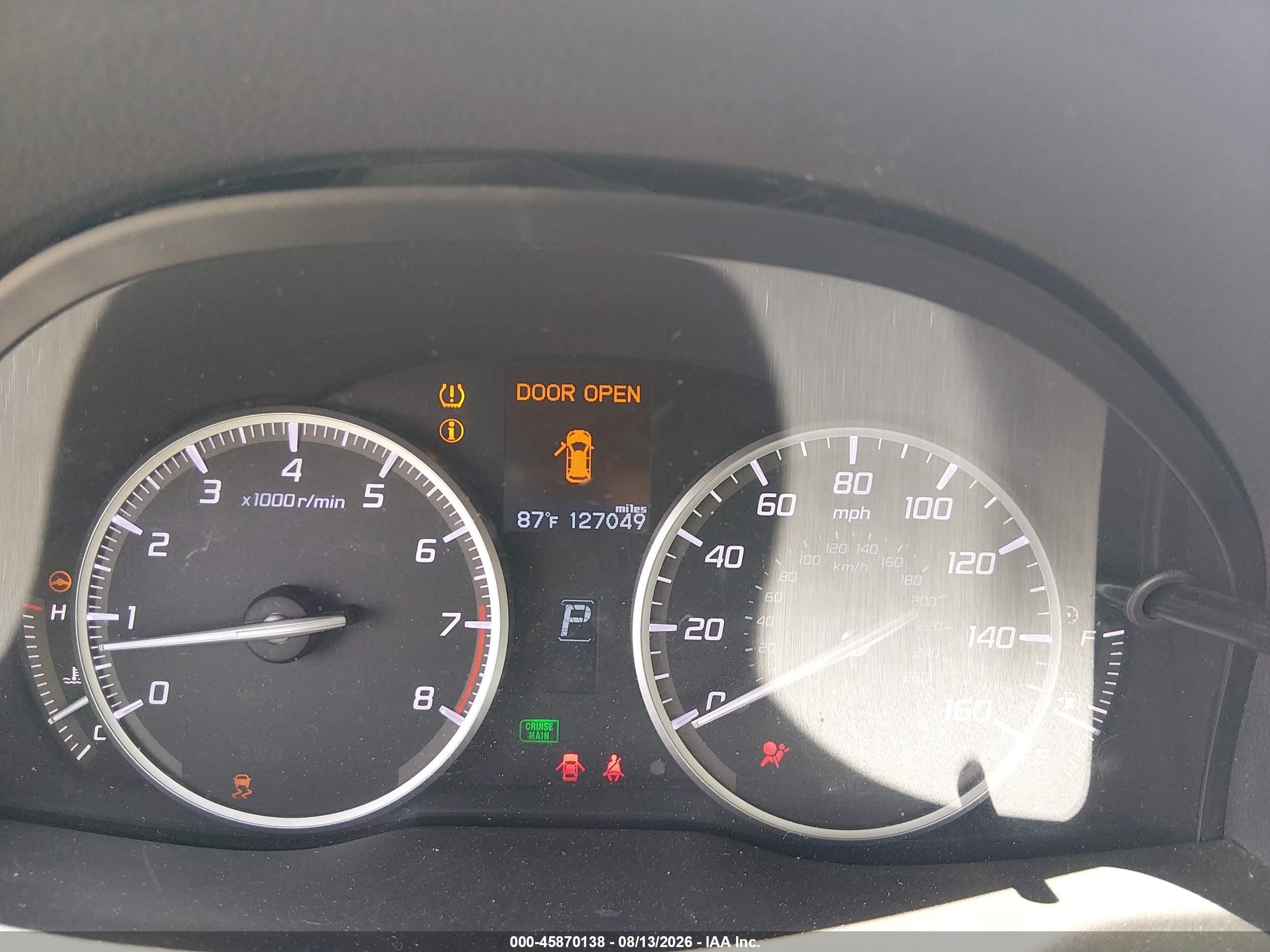 2013 Acura Rdx VIN 5J8TB3H53DL007345 IAAI salvage auction — Front End, Salvage (New Mexico), sold $2,100 on 2026-09-25 (photo 7)