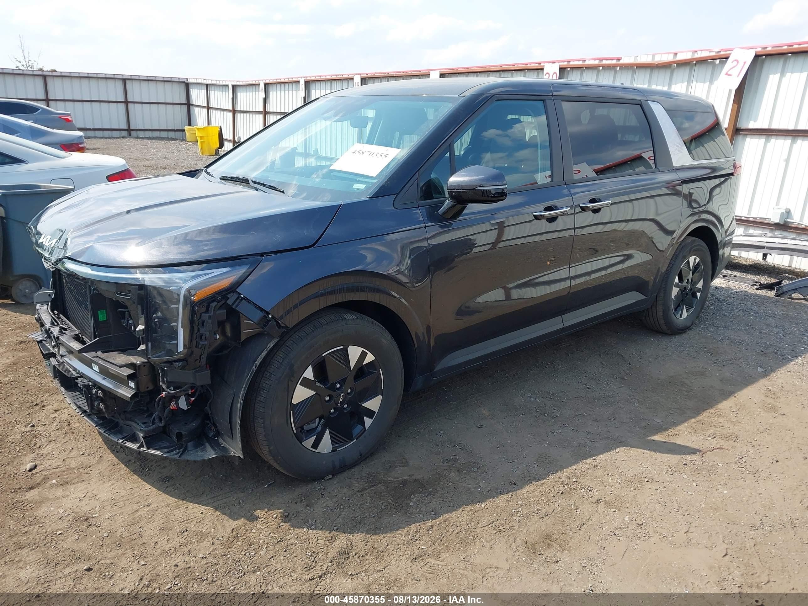 2026 Kia Carnival VIN KNDNB5KAXT6165431 IAAI salvage auction — Front End, Enterprise Vehicles Clear Only (Washington), sold $18,000 on 2026-08-16 (photo 2)